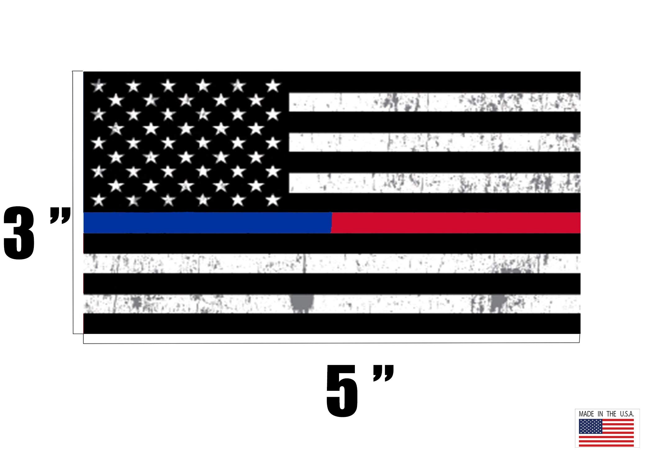 Rogue River Tactical Thin Red Blue Line Lives Matter Flag Car Decal Bumper Sticker Support Law Enforcement Police Officers And F