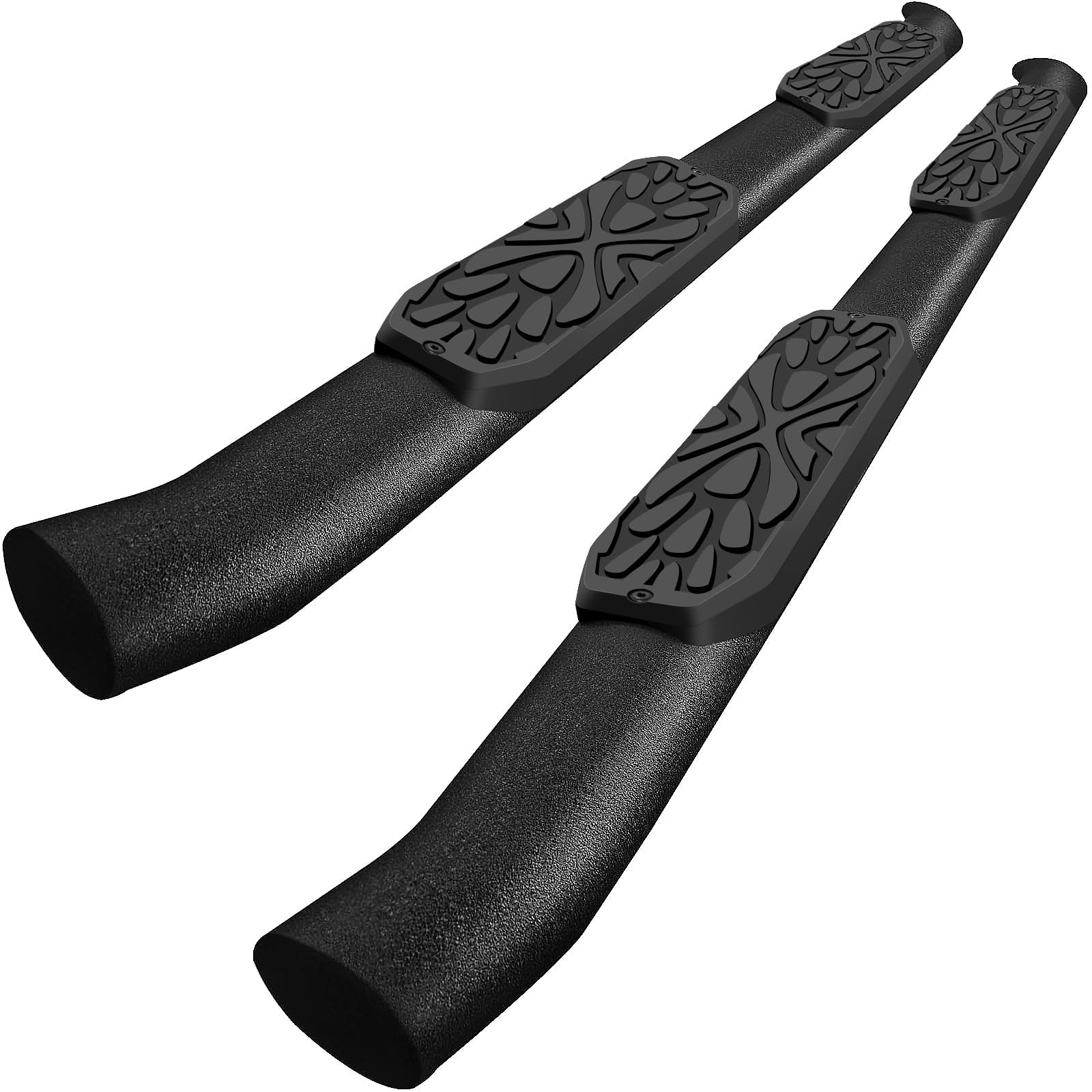 OTHOWE Oval Tube Bar Running Boards, Carbon Steel, Black, 3.5 Inches, Compatible with 2009-2018 Dodge Ram 1500, 2010-2024 Ram