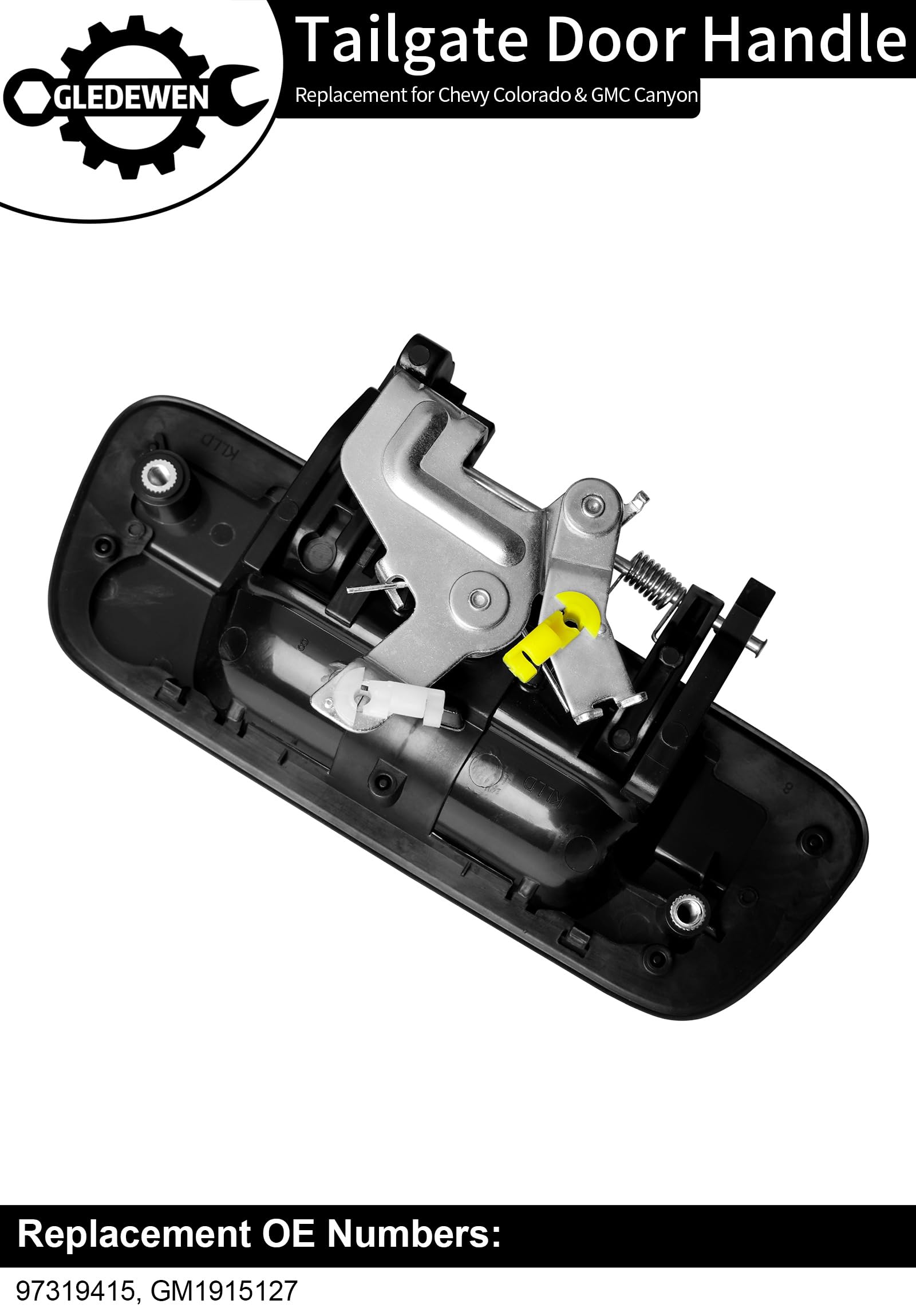 Tailgate Door Handle, Compatible With 2004-2014 Chevy Colorado & Gmc Canyon & Isuzu I-280 / I-290 / I-350 / I-370, Exterior Rear