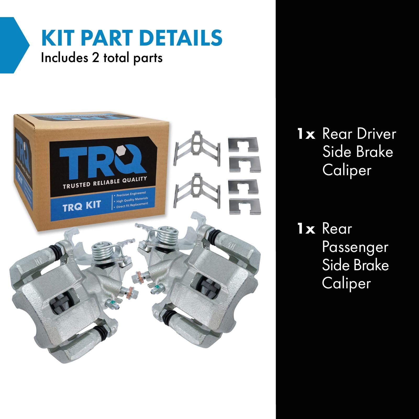 Trq Rear Brake Caliper Set Compatible With 2004-2008 Acura Tsx 1998-2007 Honda Accord
