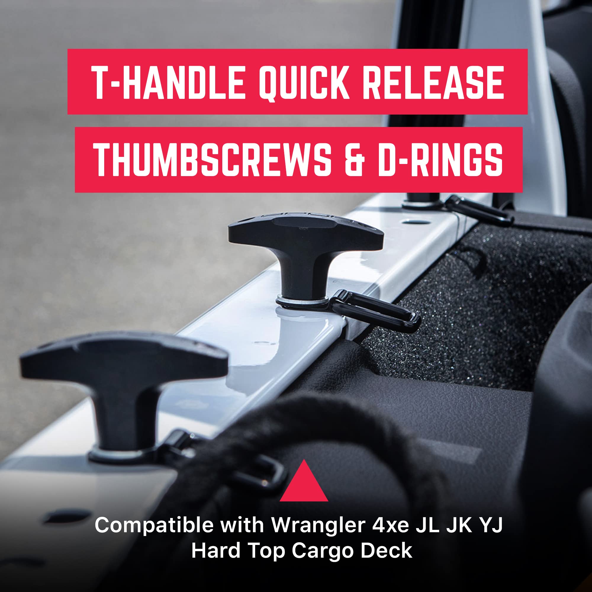 GPCA - Quick-Release Tie Down Anchor and D Ring Set, for Fast Jeep Top Removal Lift, Truck Tie Downs, Jeep Wrangler Accessories