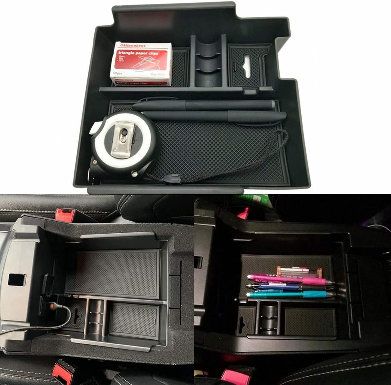 Jojomark Compatible With Ford Explorer 2012 2013 2014 2015 2016 2017 2018 2019 Center Console Tray Organizer, Armrest Secondary