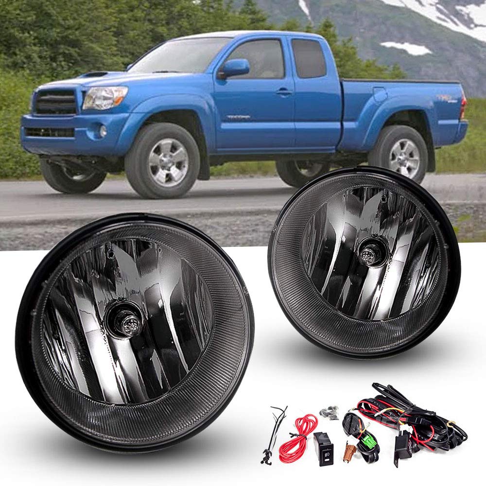 Driving Fog Lights for 2004-2006 Toyota Solara 2007-2012 Toyota Tundra 2005-2011 Toyota Tacoma with Universal Wiring Harness and