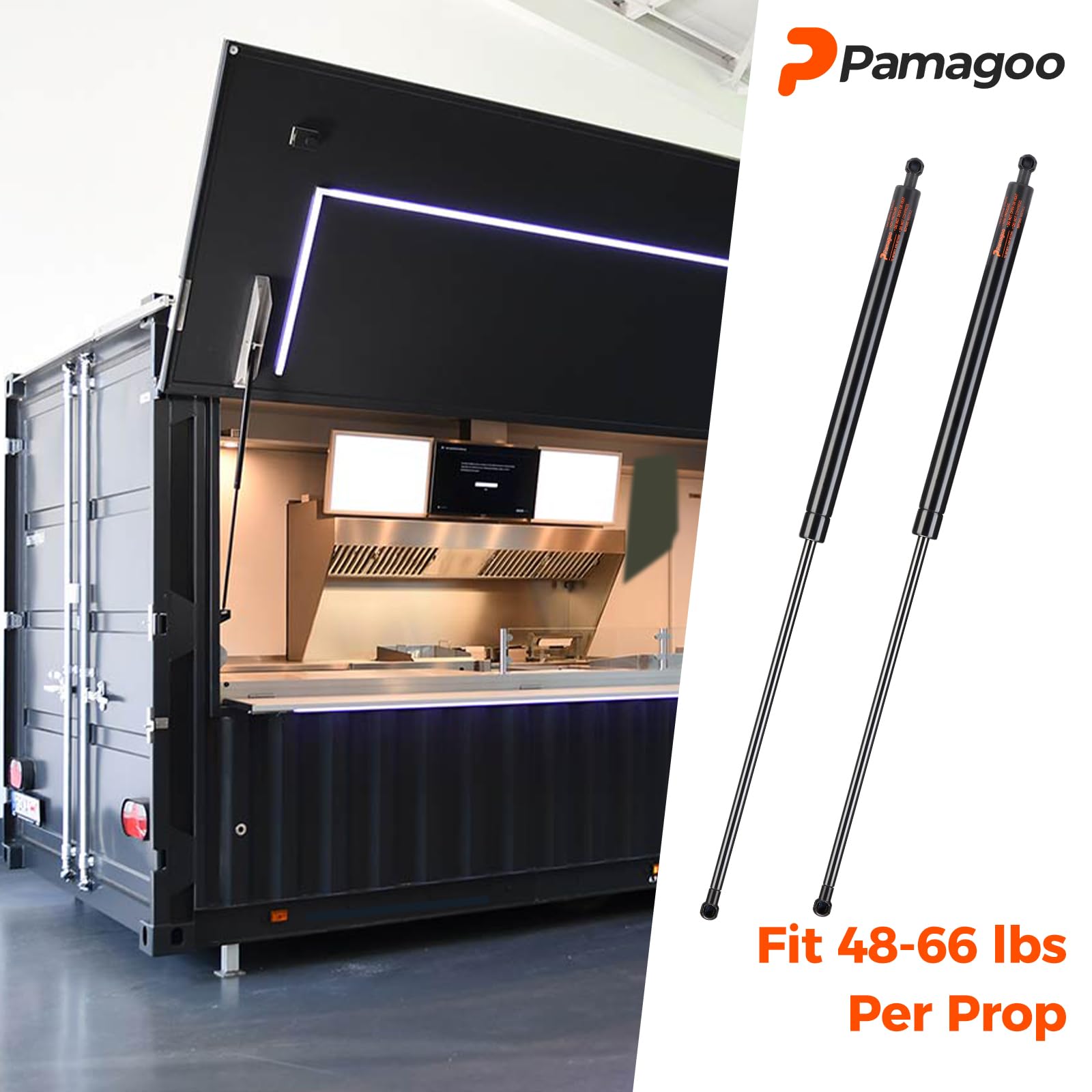 36 Inch 60Lb/267N Gas Strut Lift Support For Rv Bed Storage Heavy Duty Basement Door Tonneau Cover Custom Window Lid Tool Box Ca
