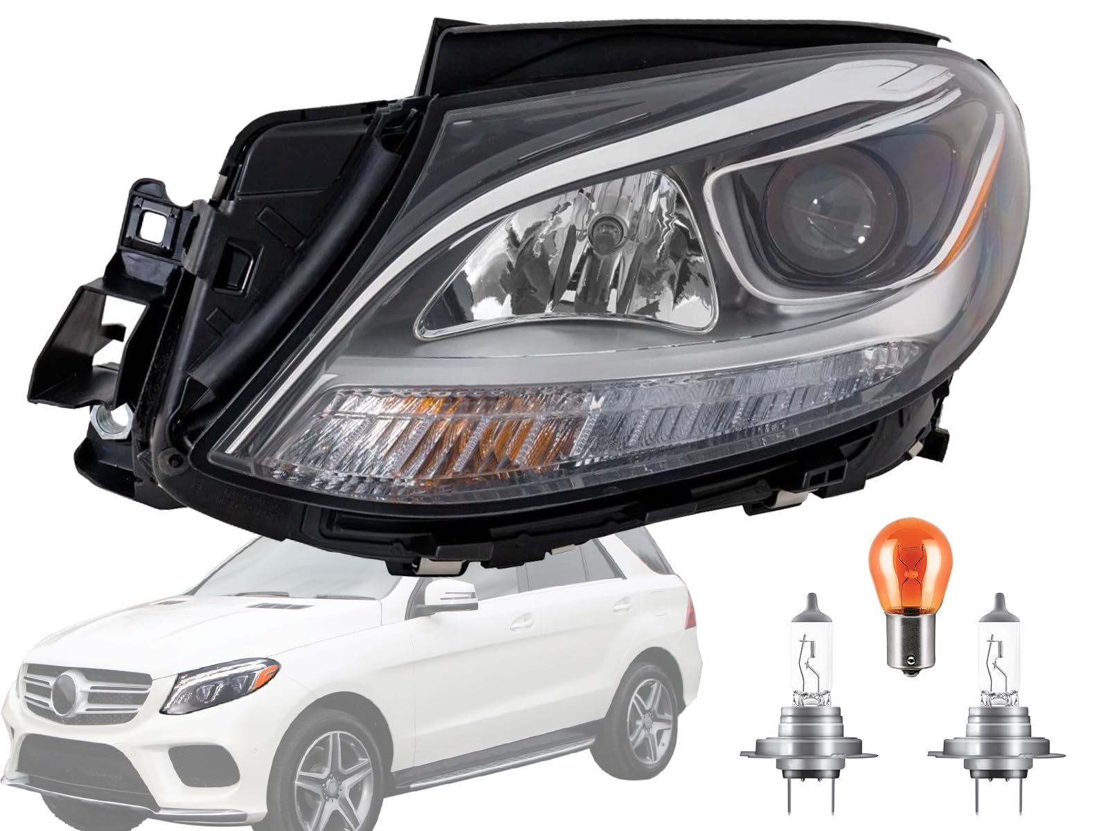 Auto Parts Avenue APA Replacement Head Light for 2016 2017 2018 2019 16 17 18 19 M-Benz GLE Class Driver Left Side MB2518107