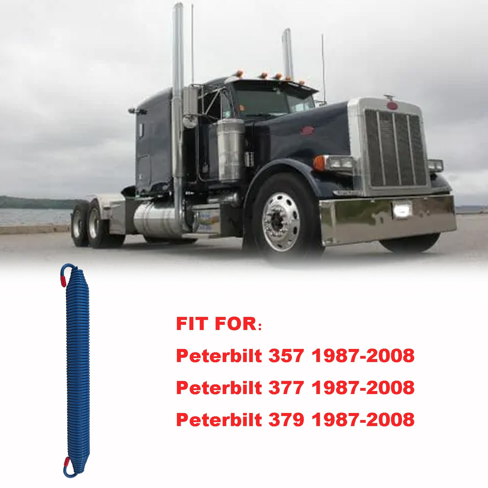 ASTAMOTOR 13-04638 Hood Spring Fit For 1987-2008 Peterbilt 357 377 379 Truck, Blue