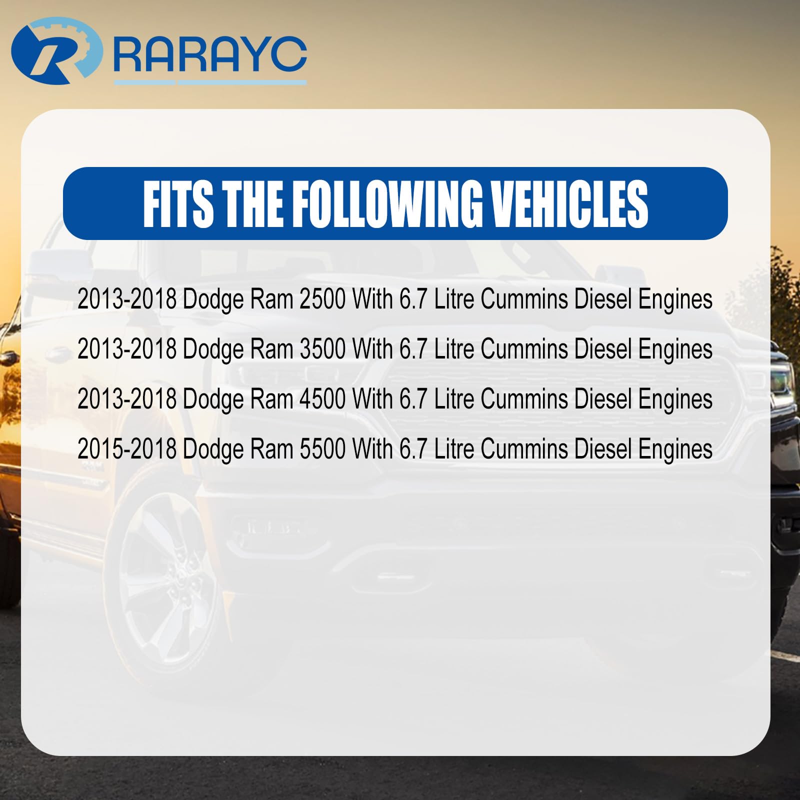 Rarayc 6.7L Cummins Fuel Filter Kit | Replacement For 2013-2018 Dodge Ram 2500 3500 4500 5500 6.7L | Replaces# 68197867Aa 681572