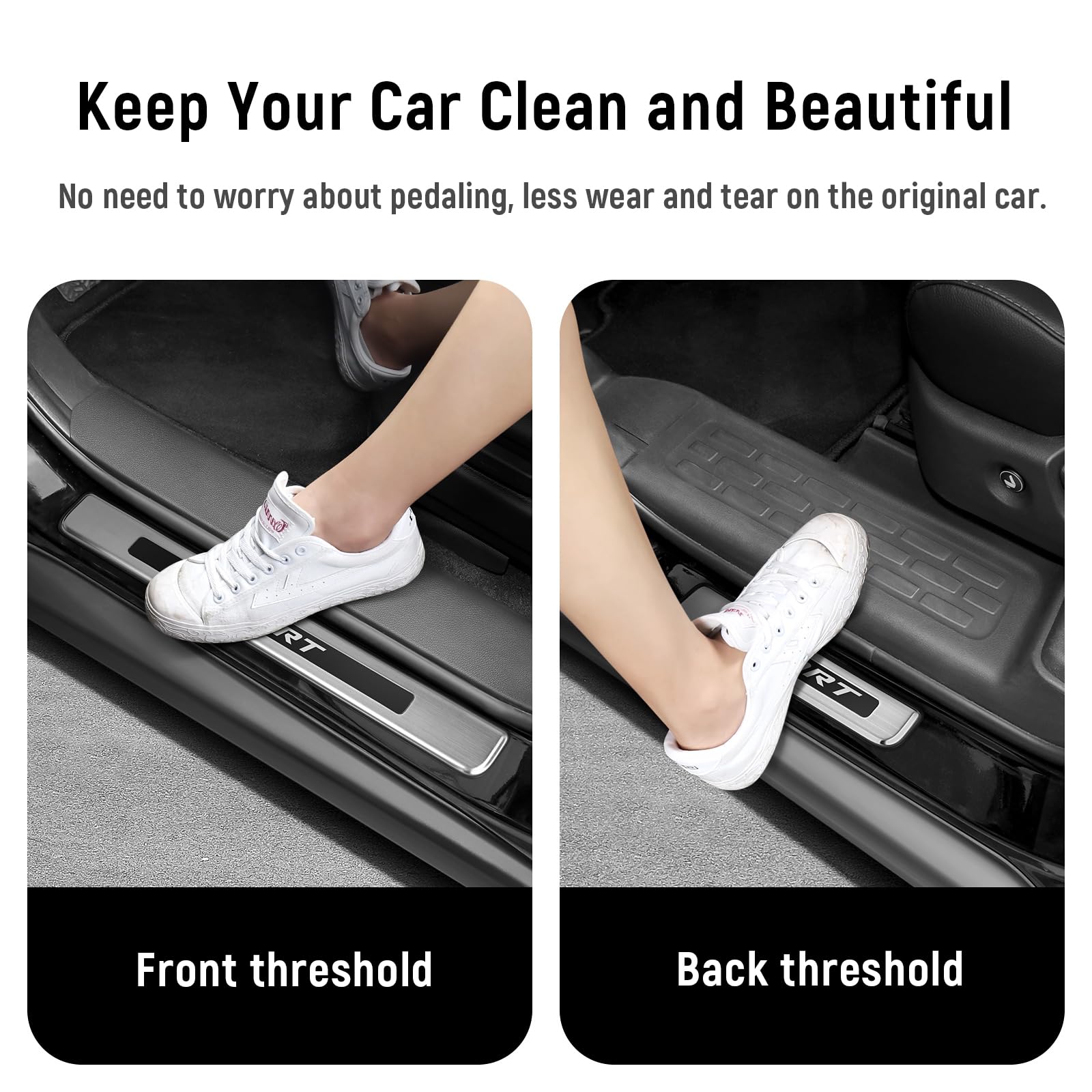Bercicci 4PCS Door Sill Protector for Honda Pilot 2003-2025 Accessories Stainless Steel Automotive Front and Rear Door Entry Gua