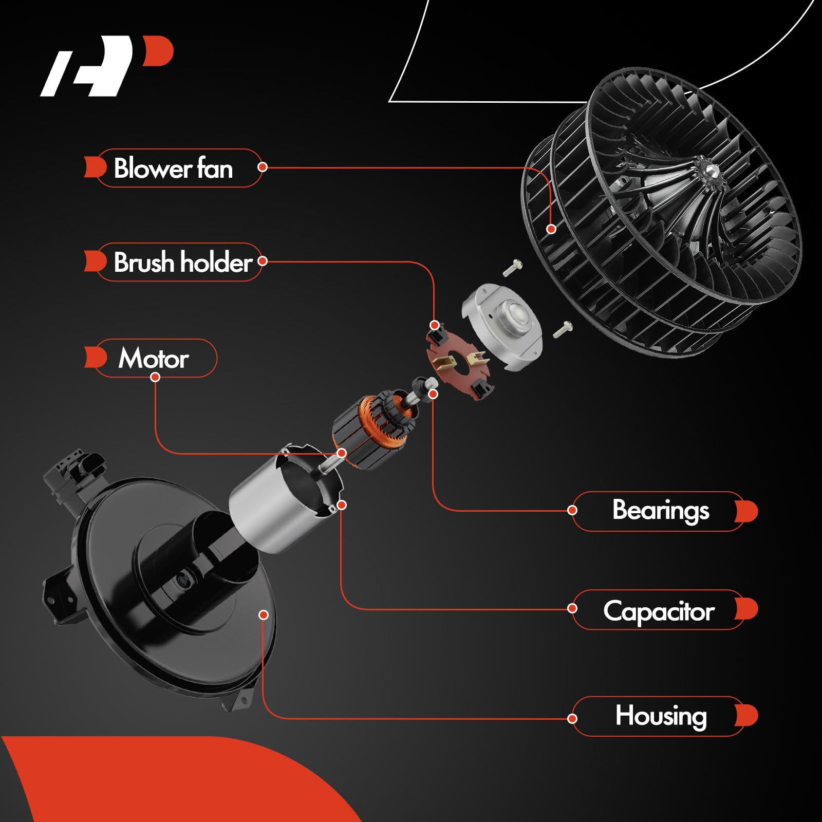 A-Premium HVAC Blower Motor with Fan Cage for Mini Cooper 2008-2015, Paceman 2013-2016, Countryman 2011-2016