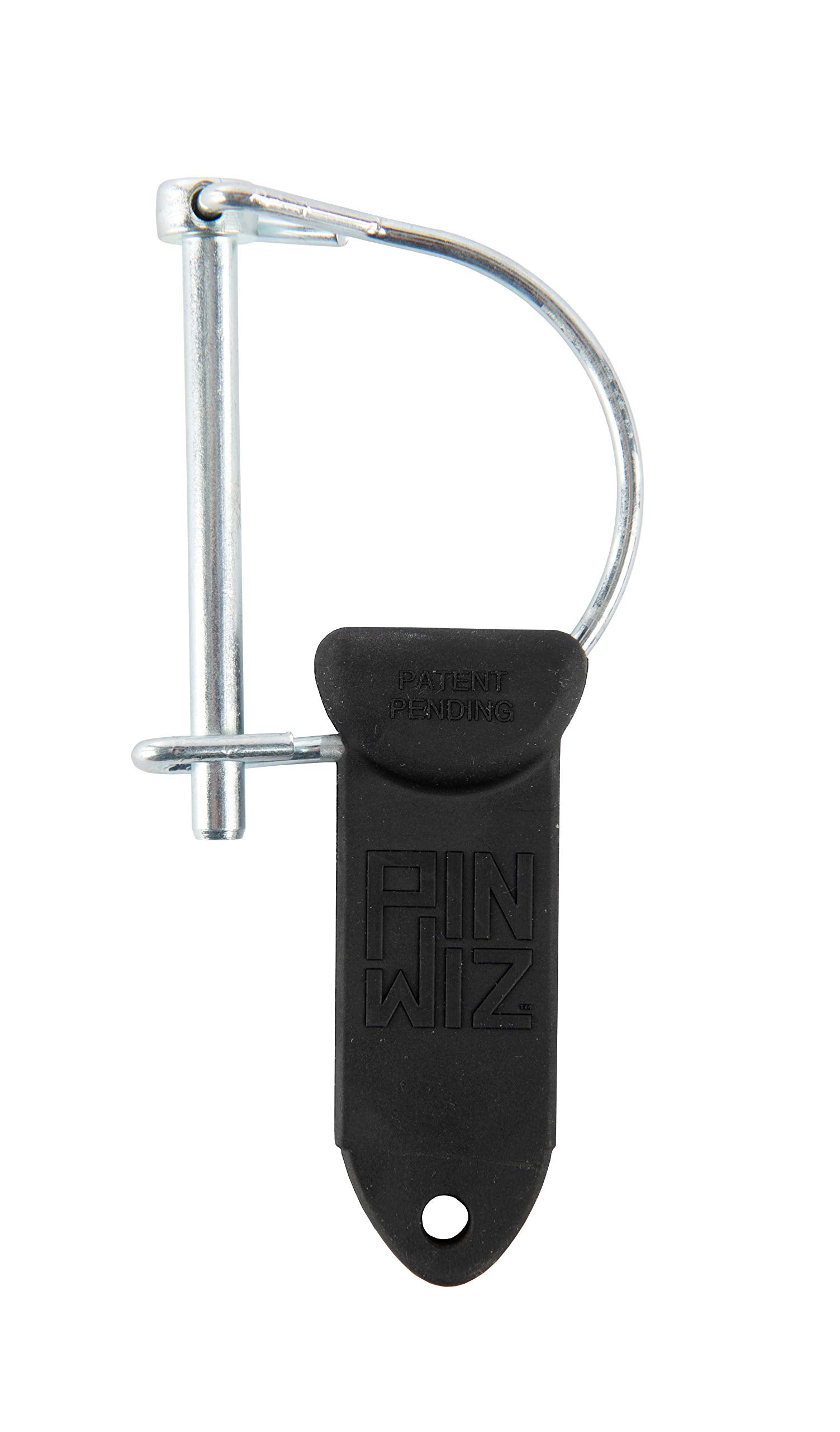 Pin Wiz Heavy-Duty Trailer Hitch Clips & Pins, 2 D Pin, 1/4 Diameter, Black, Carbon Fiber Steel & Zinc Alloy Finish