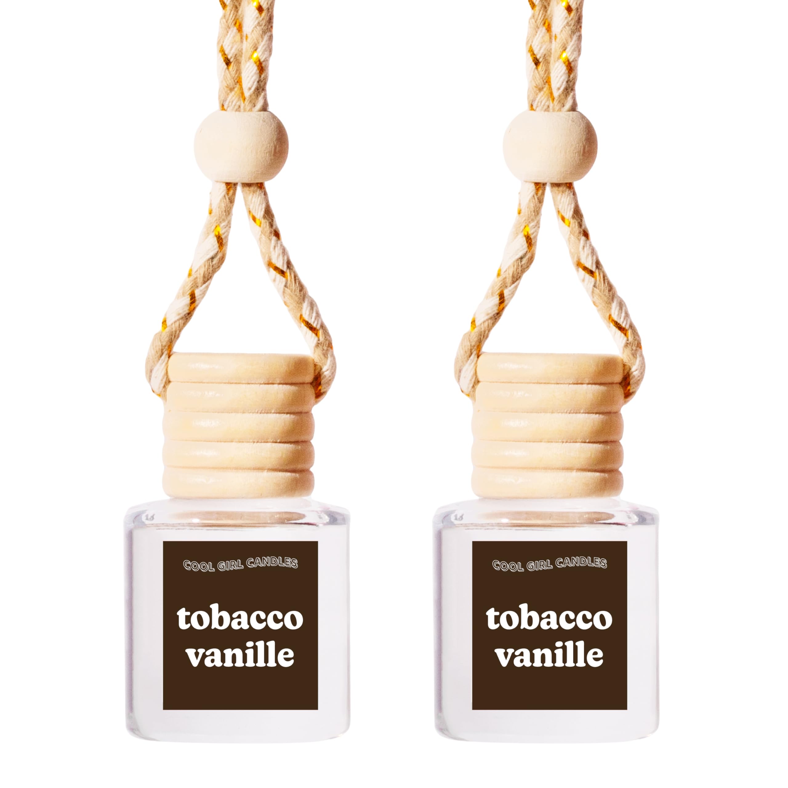 Coolgirlcandles Tobacco Vanille Car Air Hanging Fragrance Oil Diffuser Car Air Freshener Diffuser For Essential Oils, Scents Aro