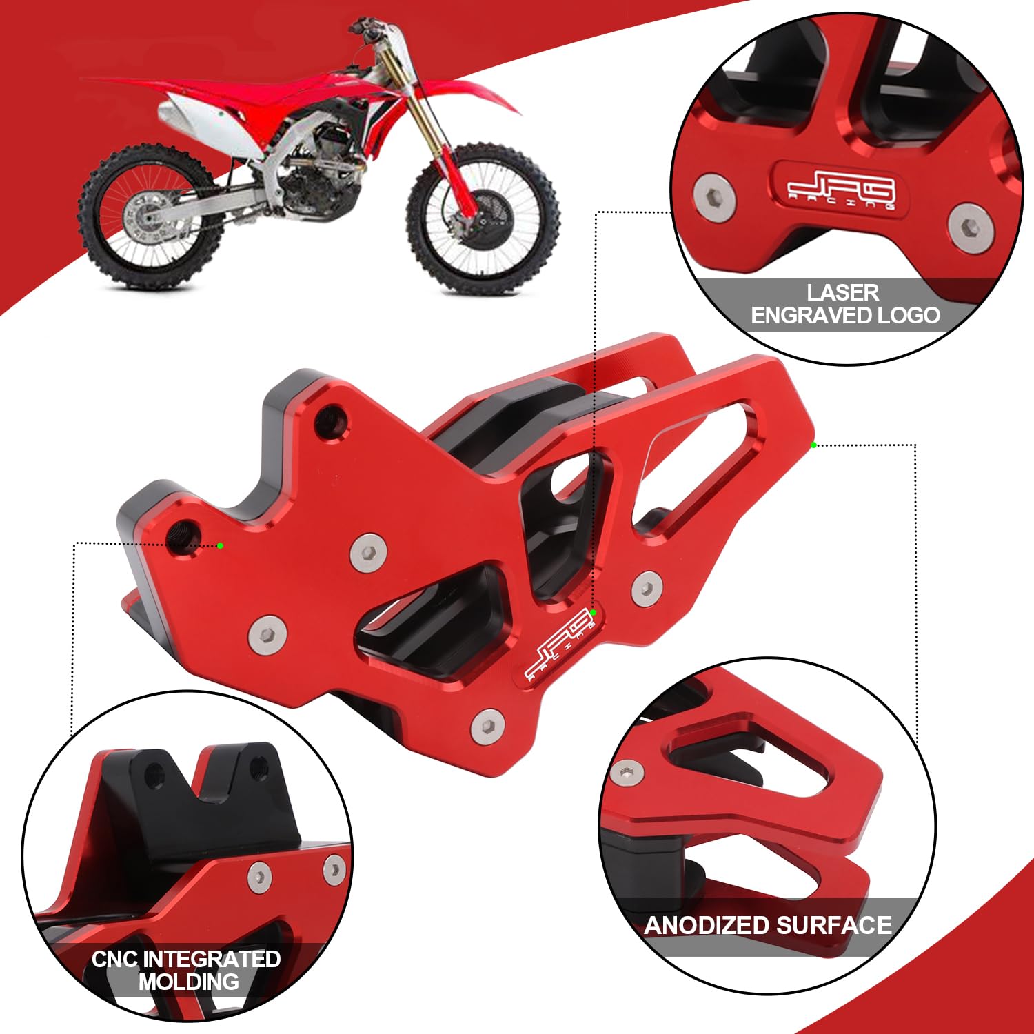 AnXin Motorcycle Chain Guide Guard Protector CNC for CRF150F 2003-2009 2012-2017 CRF230F 2003-2017 2019 CRF250F 2019-2023 Dirt P