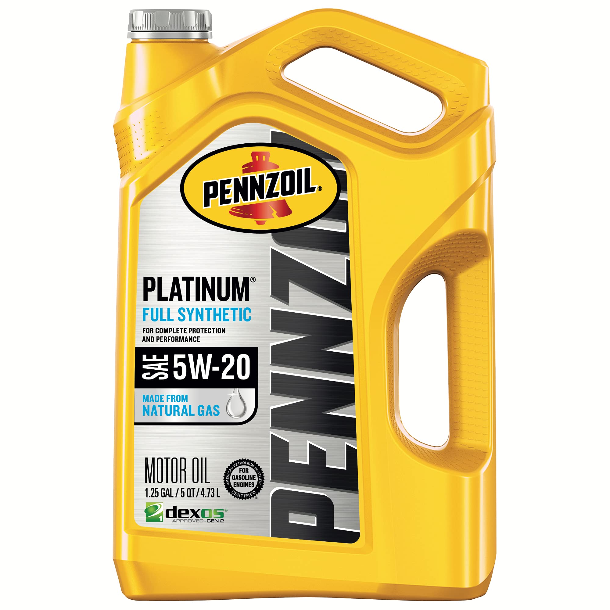 Pennzoil Platinum Full Synthetic 5W20 Motor Oil (5Quart, Single)