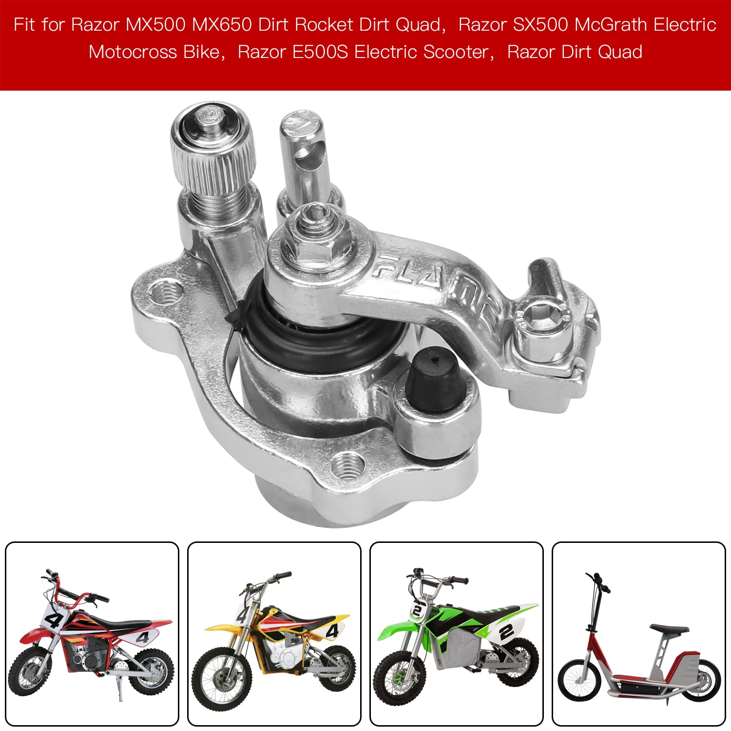 GREHUA Front Rear Disc Brake Caliper for Razor MX500 MX650 SX500 McGrath Dirt Rocket Dirt Quad Electric Motocross Bike E500S Ele