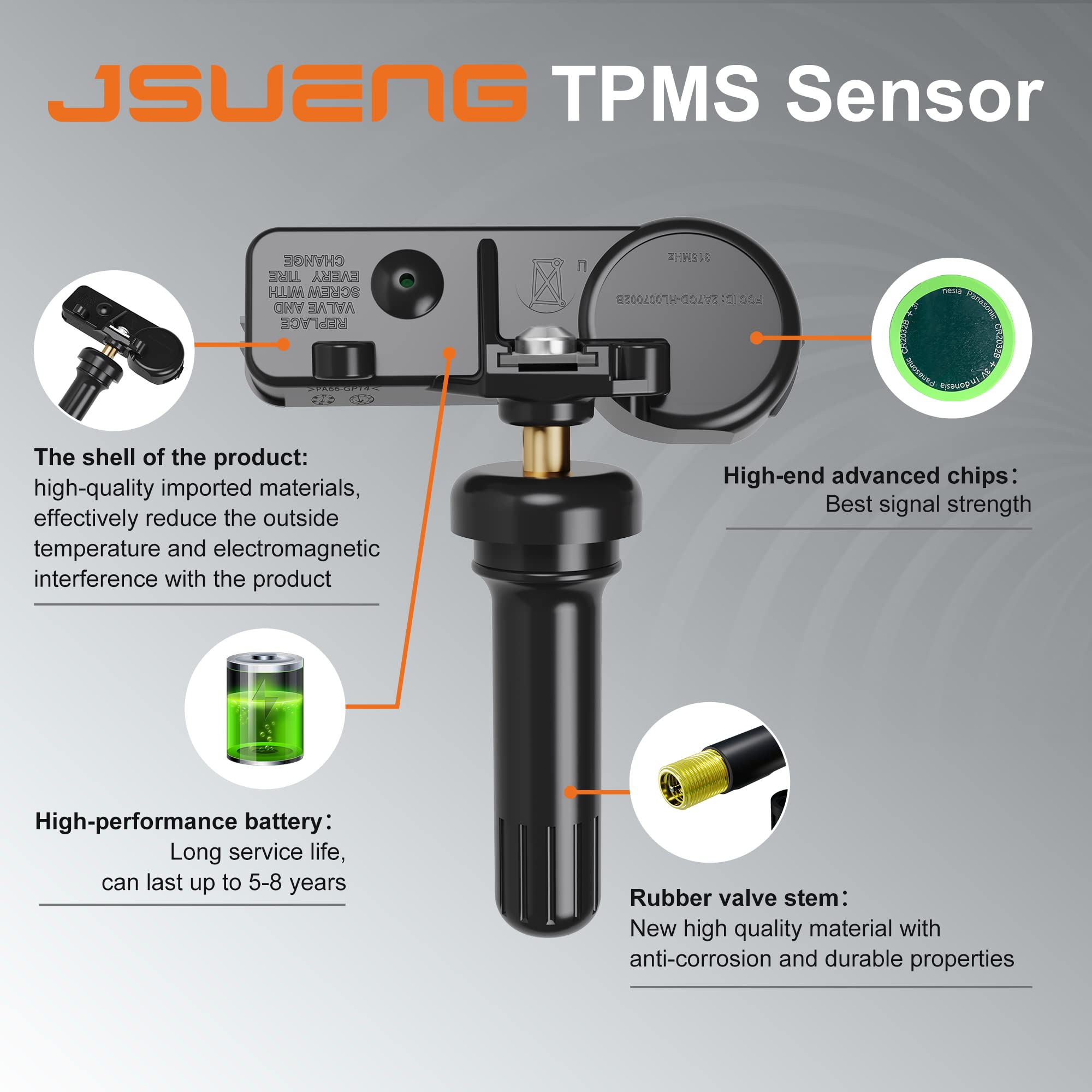 Ford Tpms Sensor, 315Mhz Tire Pressure Monitoring System Tpms Sensor Fit For 09-14 Ford F150 F250 F350, Expedition Explorer Fusi