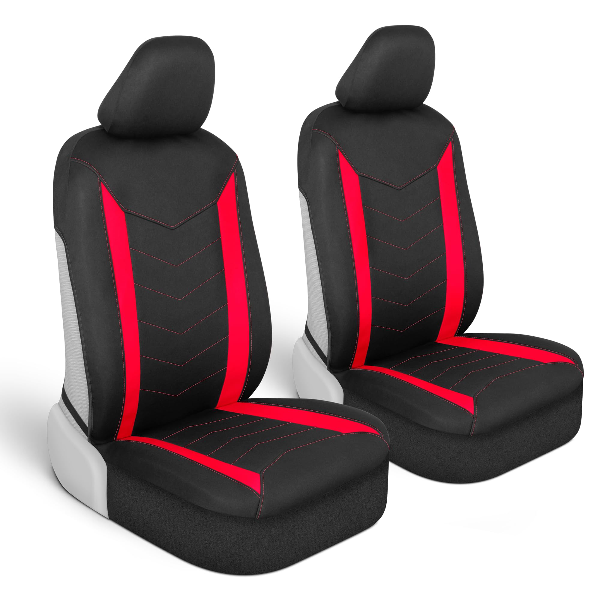 Motor Trend SpillGuard 2 Red Seat Covers for Cars & Seat Covers for Trucks - Neoprene Lining Waterproof Car Seat Covers Front Se