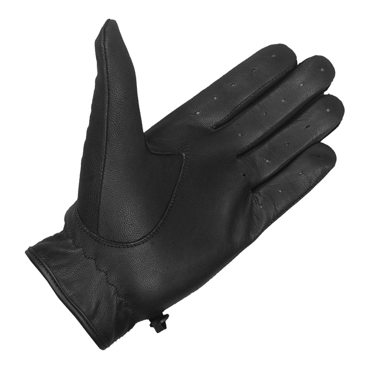 New Biker Police Leather Motorcycle Driving Riding Racing Gloves Real Natural Leather Touchscreen Ventilation Men Women Automotive Atv Dirt Bike Cycling Comfortable Adjustable Full Finger Black Xxl