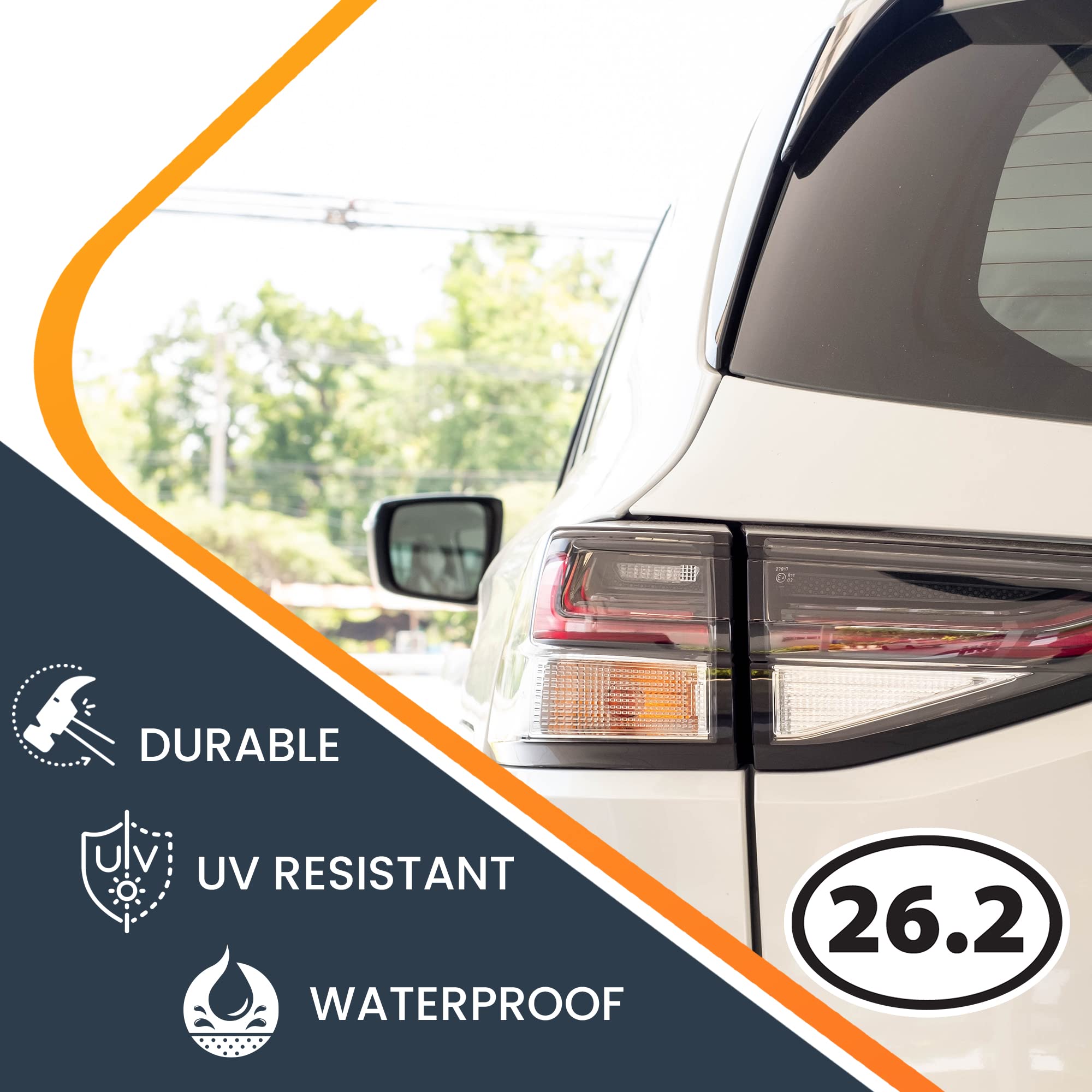Magnet Me Up: 26.2 Marathon Black Oval Magnet Decal - 4X6 Inches, Automotive Magnet For Car, Truck, Suv - Runner'S Pride Car Mag