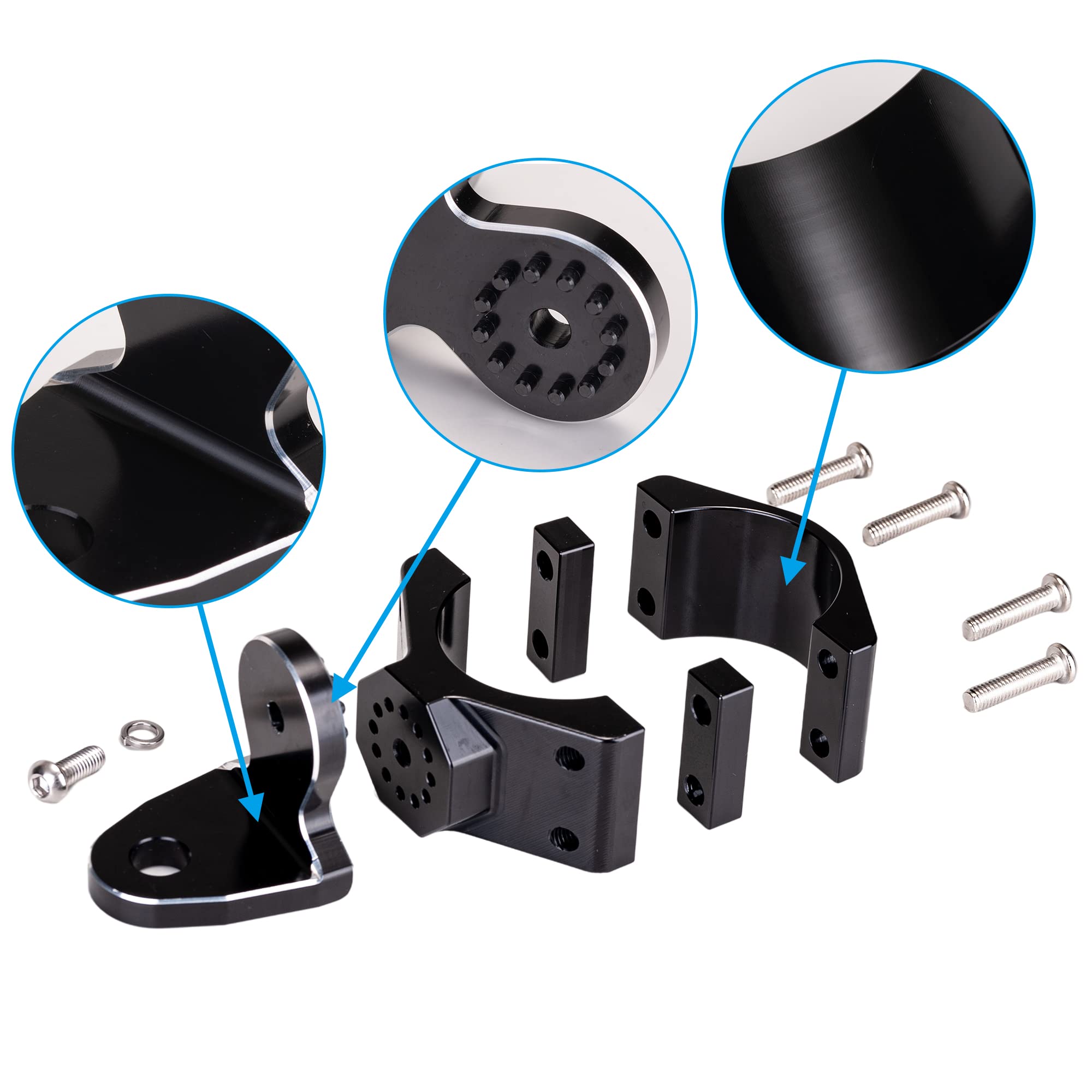 Dicater 360 Roating Utv Mount Bracket For Flag/Led Whip Light/Antenna Fits 1.75-2Inch Roll Bar Compatible With All Utv Can Am Ma