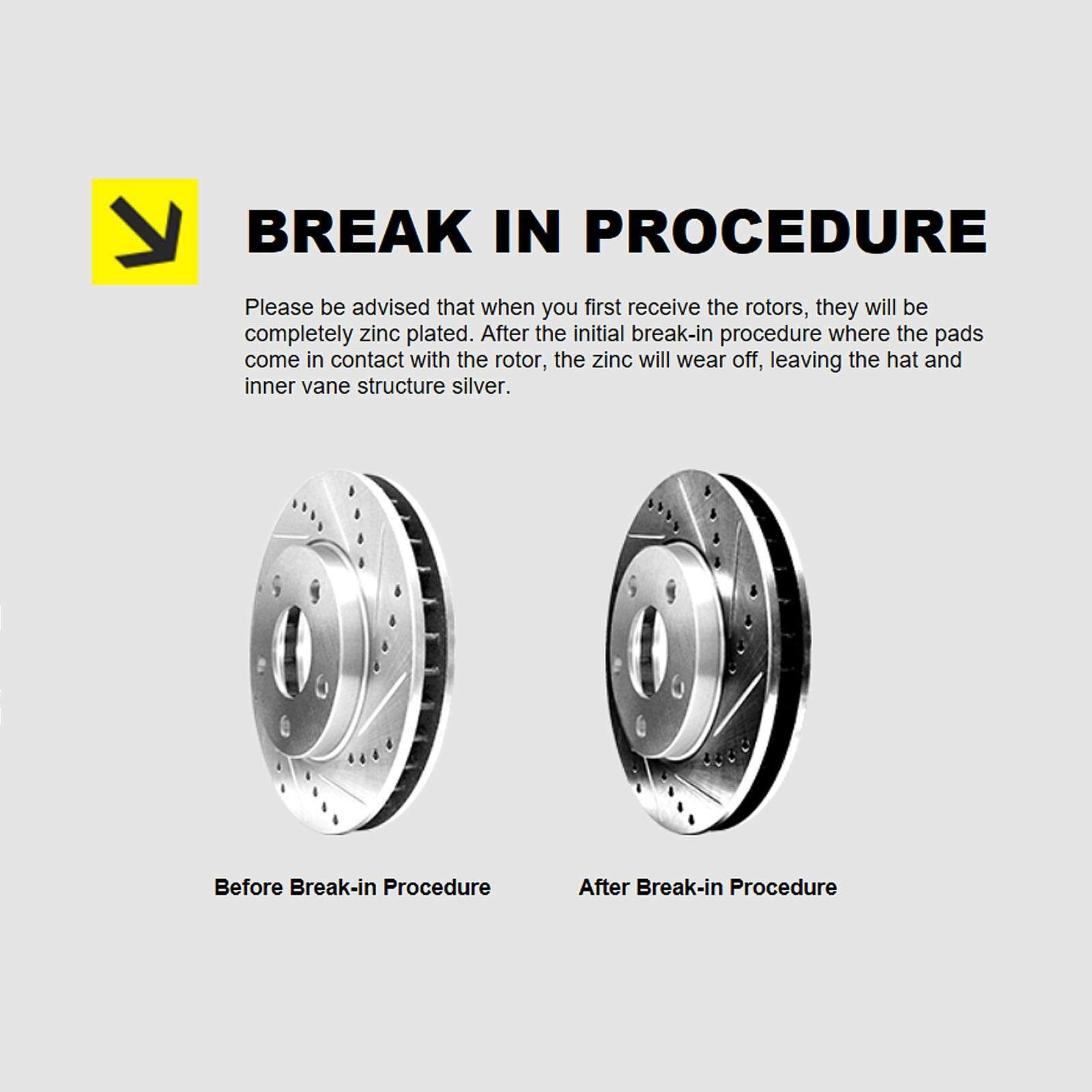 Hart Brakes Rear Brakes And Rotors Kit |Rear Brake Pads| Brake Rotors And Pads| Ceramic Brake Pads And Rotors |Fits 2015-2017 Fo