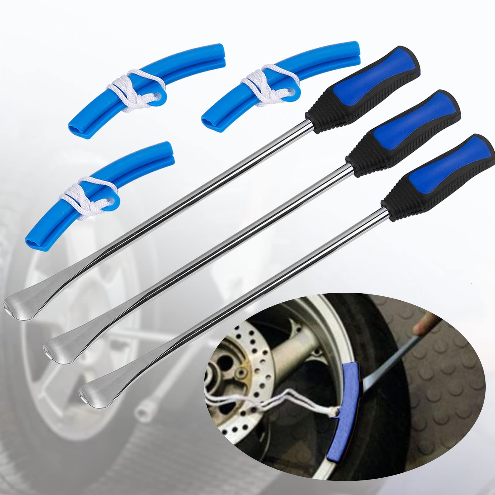 14.5''Tire Spoons Motorcycle Dirt Bike Tire Changing Tools Iron Set ,Tire Spoon Levers Tire Changer Kit For Atv Lawn Mower With