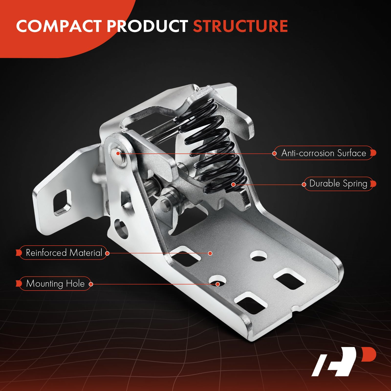 A-Premium Upper Door Hinge Front Left Driver Side Compatible with Dodge Dakota 2005-2010, Ram 1500 Ram 2500 Ram 3500 Ram 4500 Ra