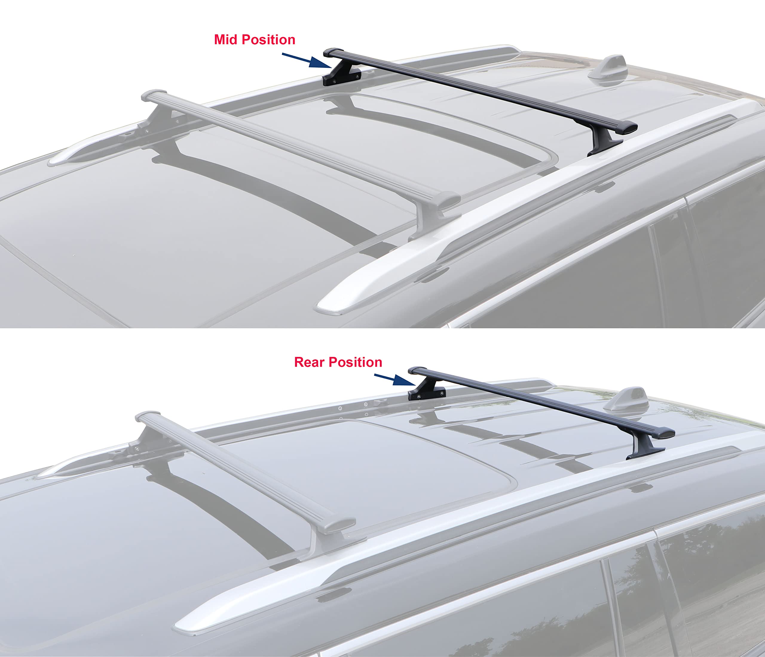 Brightlines All Metal Crossbars Roof Racks Compatible With 2022-2025 Jeep Grand Cherokee & 2021-2025 Jeep Grand Cherokee L For K