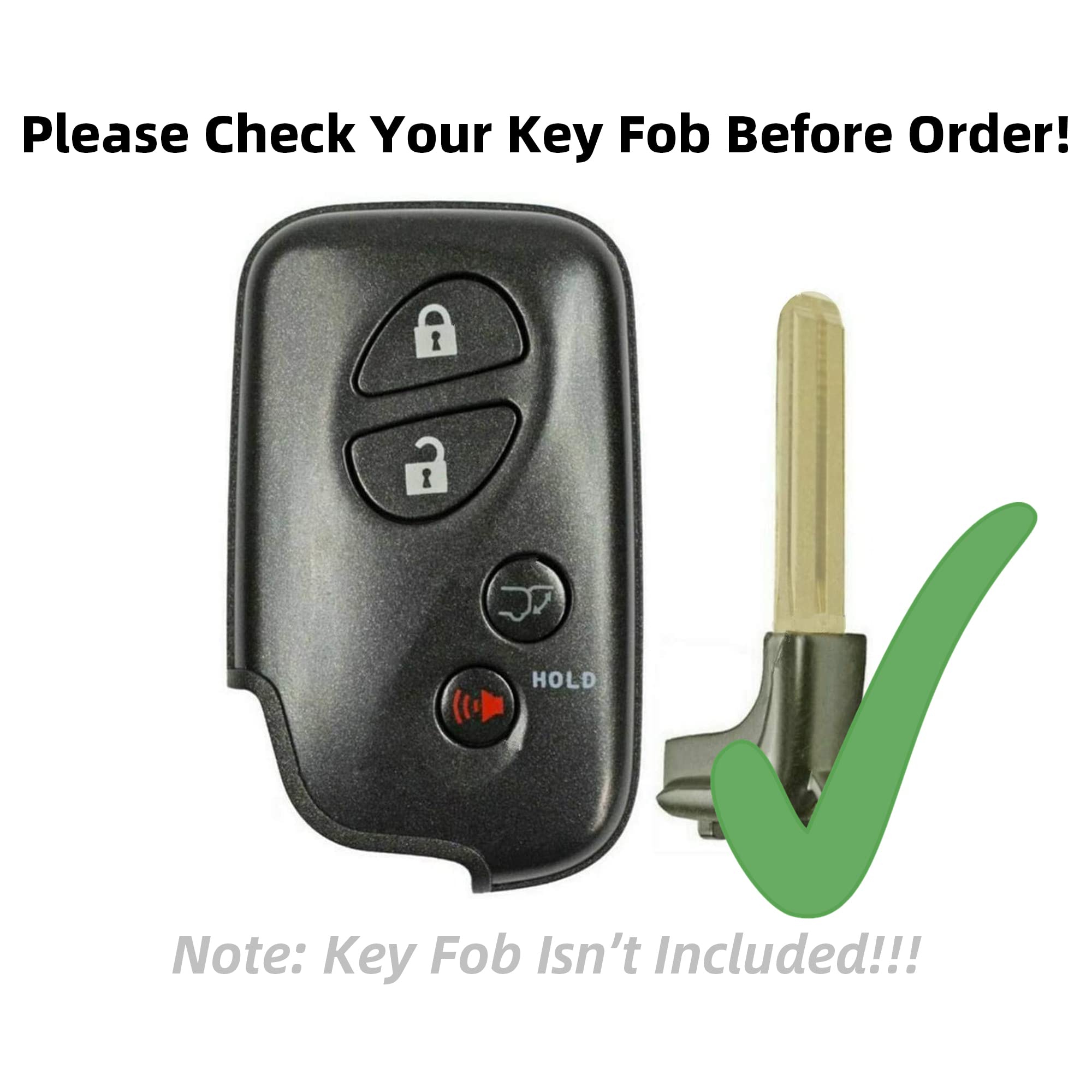 Isaddle For Lexus 4 Buttons Key Fob Silicone Case - Keyless Entry Remote Control Car Key Fob Protector For Lexus Gx460 Rx350 Es3
