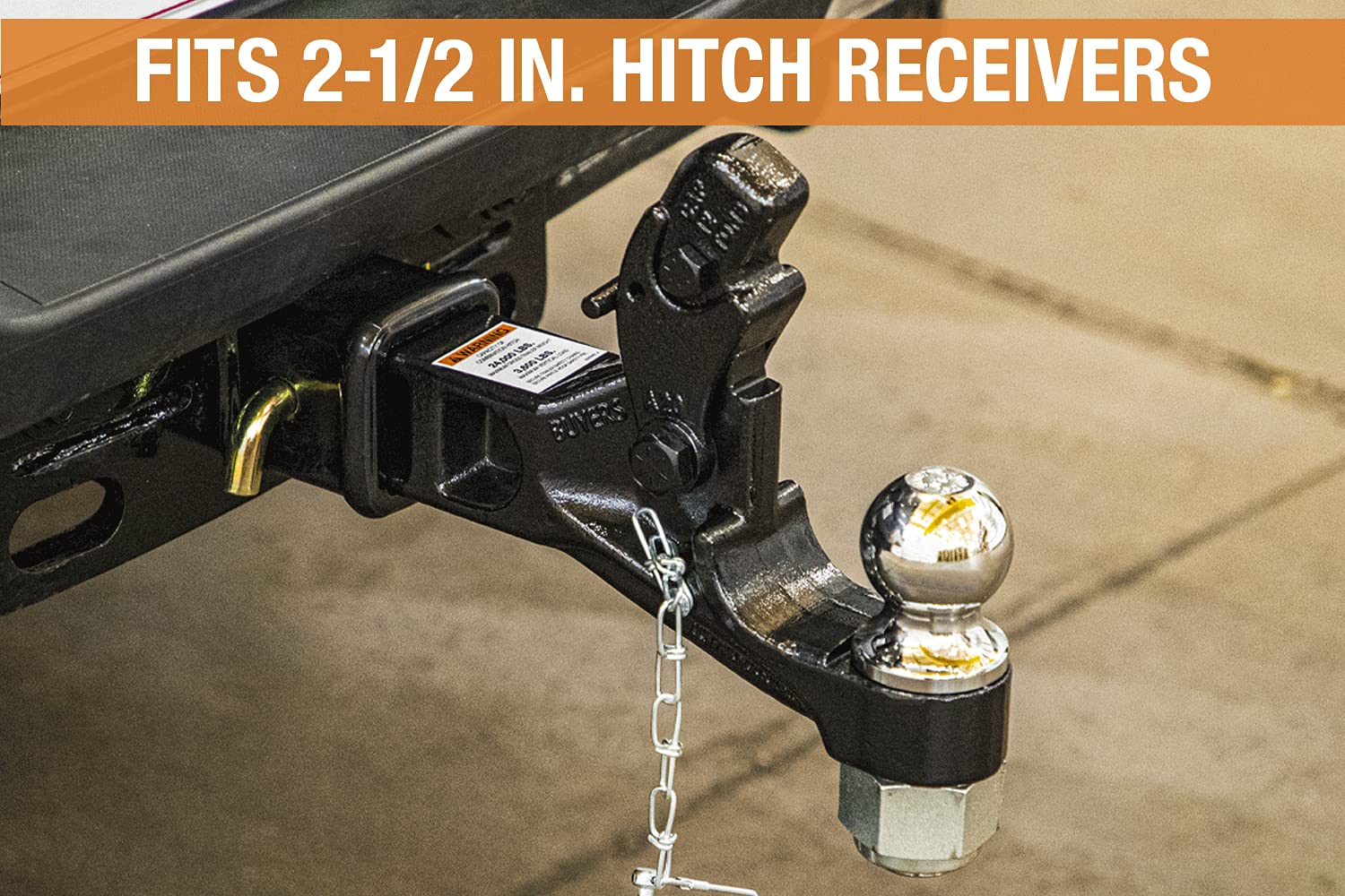 Buyers Products 12 Ton Combination Hitch - 2-1/2 Inch Receiver, 2-5/16 Inch Ball -Rm122516