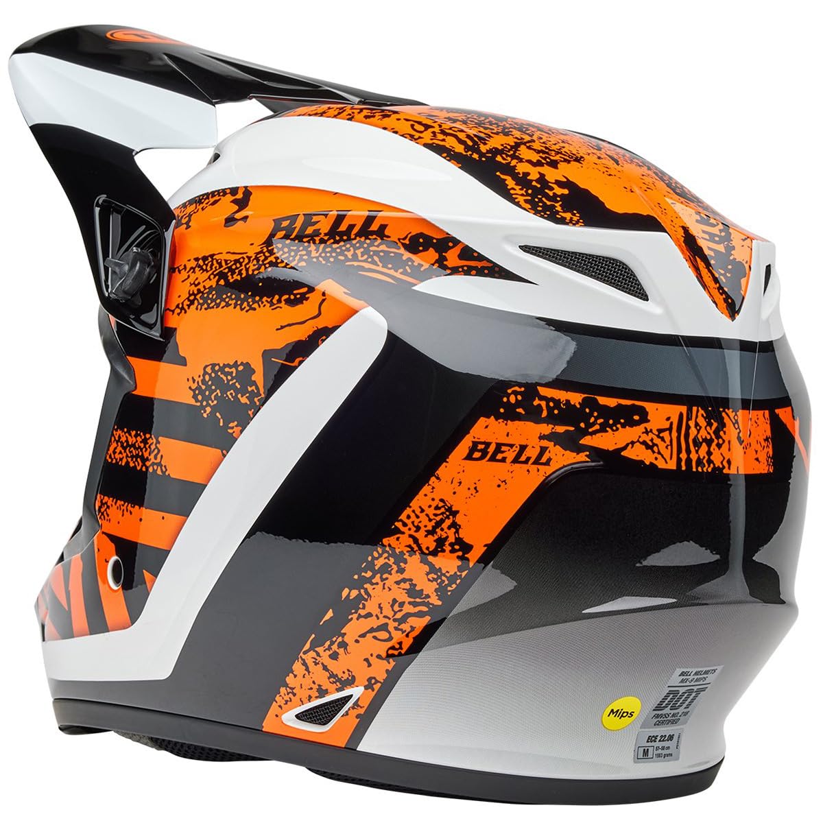 Bell Mx-9 Mips Dirt Helmet (Gloss Breakdance Black/Orange - 2X-Large)