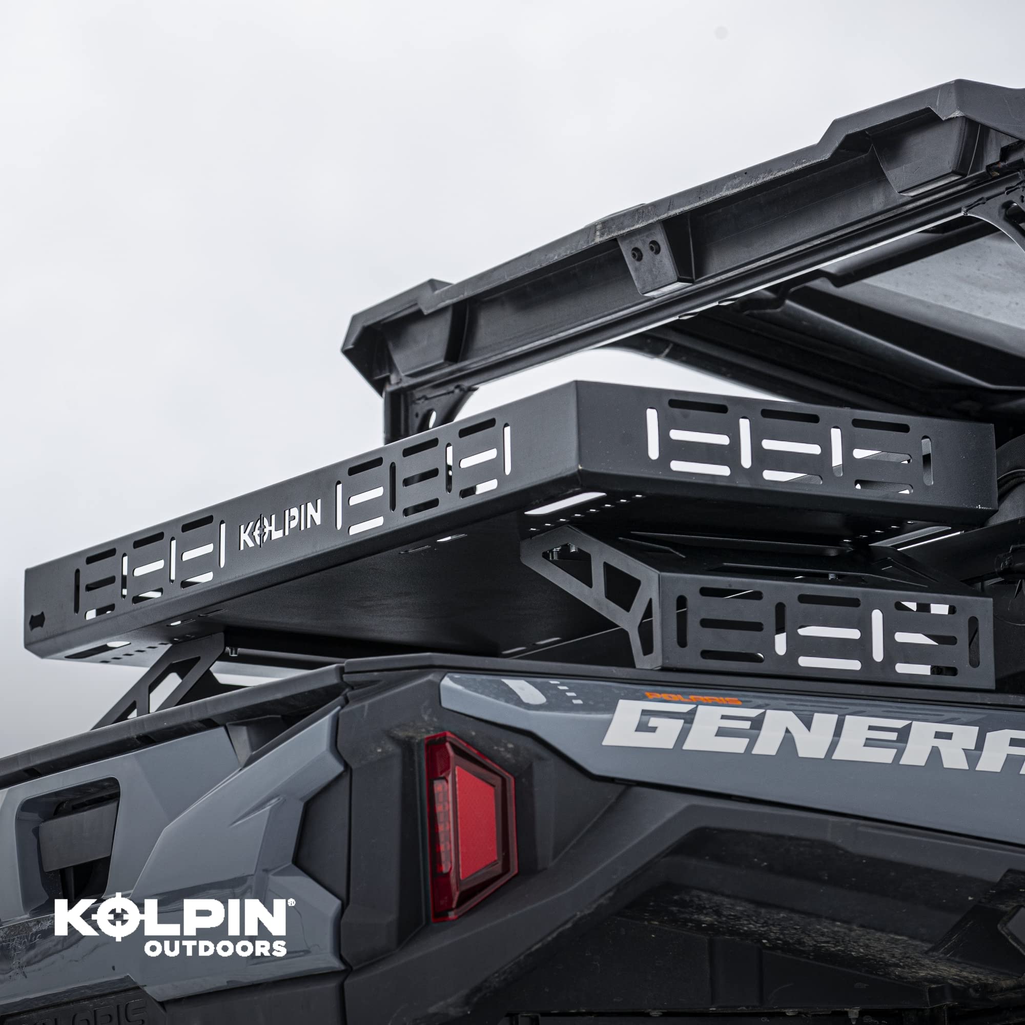 Kolpin UTV Overbed Cargo Rack, Full Size, Metal, Black, Model 53450