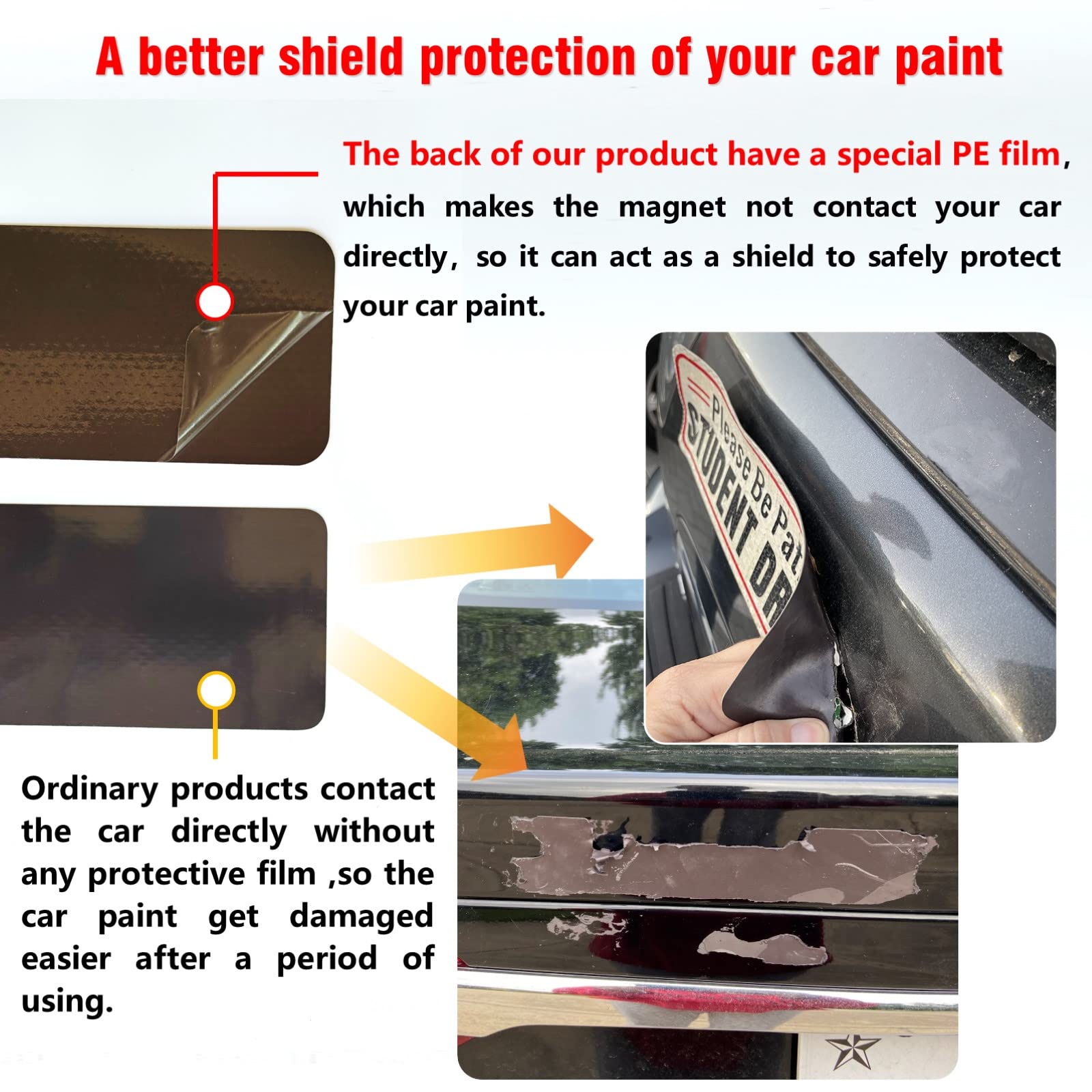 Elderly Driver Car Magnet,Elderly Driver Signs For Car,Reflective Elderly Driver Magnet For Car,Please Be Patient Elderly Driver