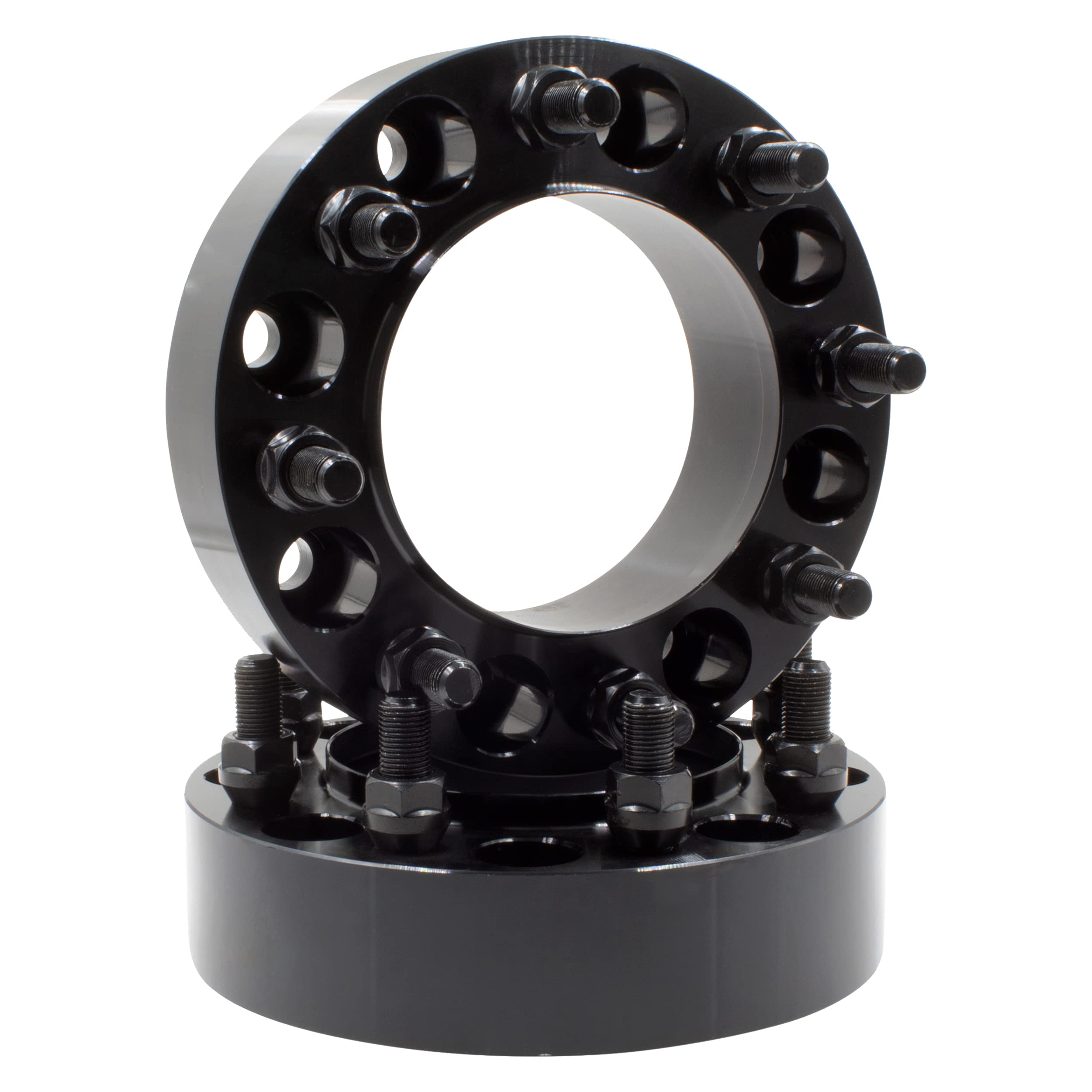 Wheel Accessories Parts 2 Pcs Hub Centric Wheel Spacers 8 On 170Mm 2' Thick M14 X 1.5 Thread Stud 124.9Mm Hub Fits 2003+ Ford F250 F350 Super Duty Single Rear Wheel | 03-05 Dually Rear Wheel Front