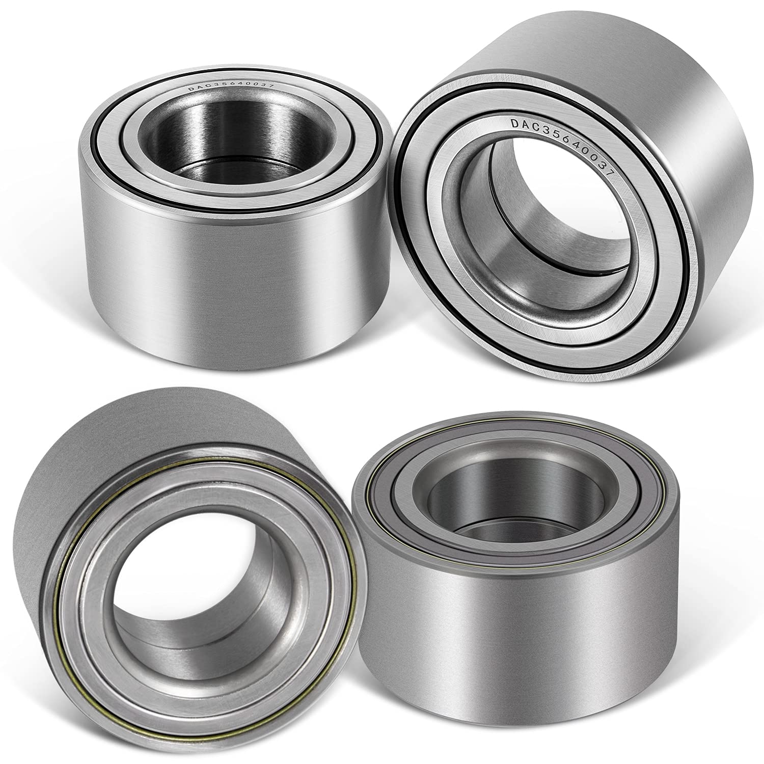 4 Pcs Front and Rear Wheel Bearings for Polaris Sportsman 400 450 500 600 700 X2 HO EPS 4X4 Replace 3514634 3514635