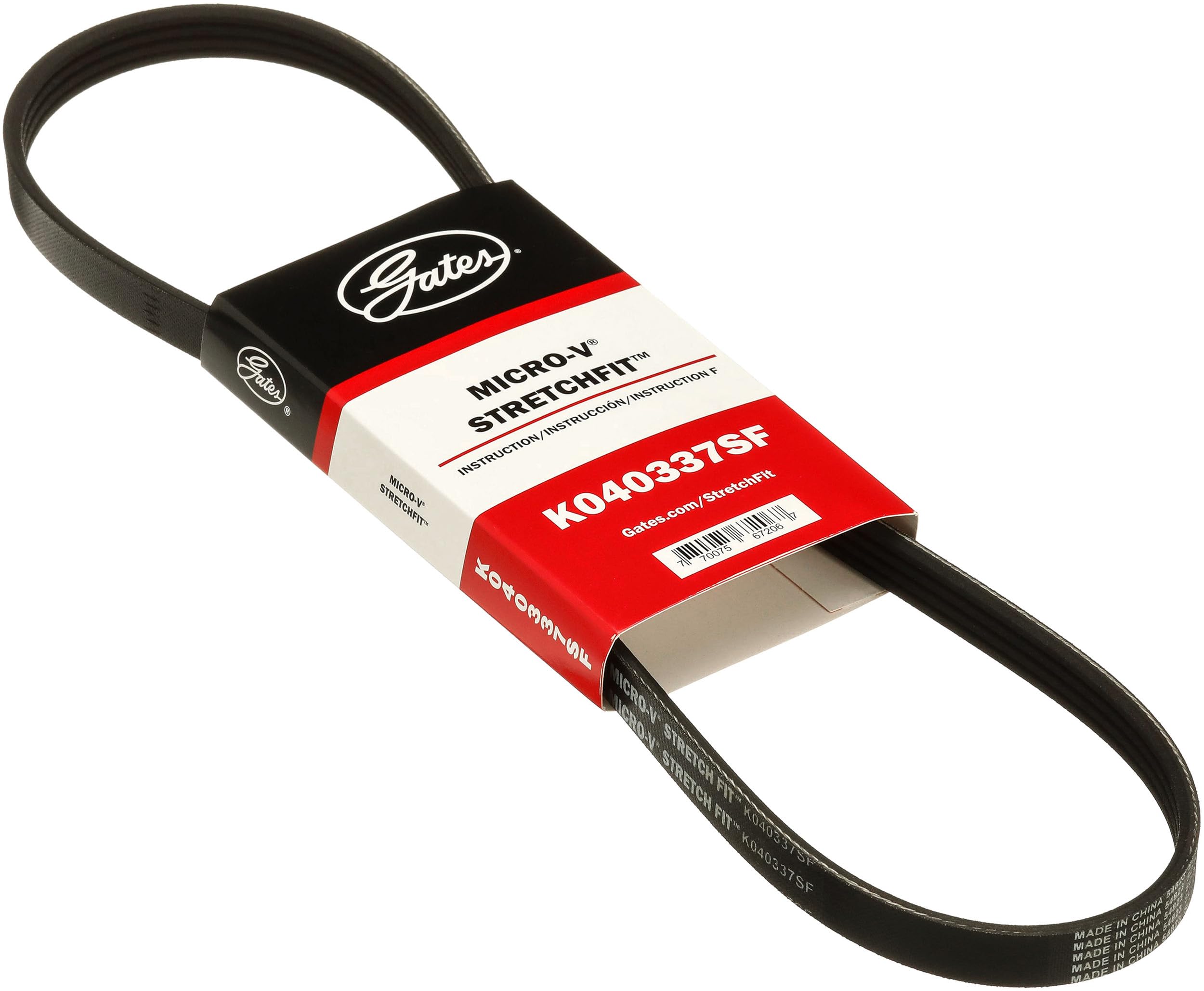 Gates K040337Sf Stretch Fit Micro-V Serpentine Drive Belt