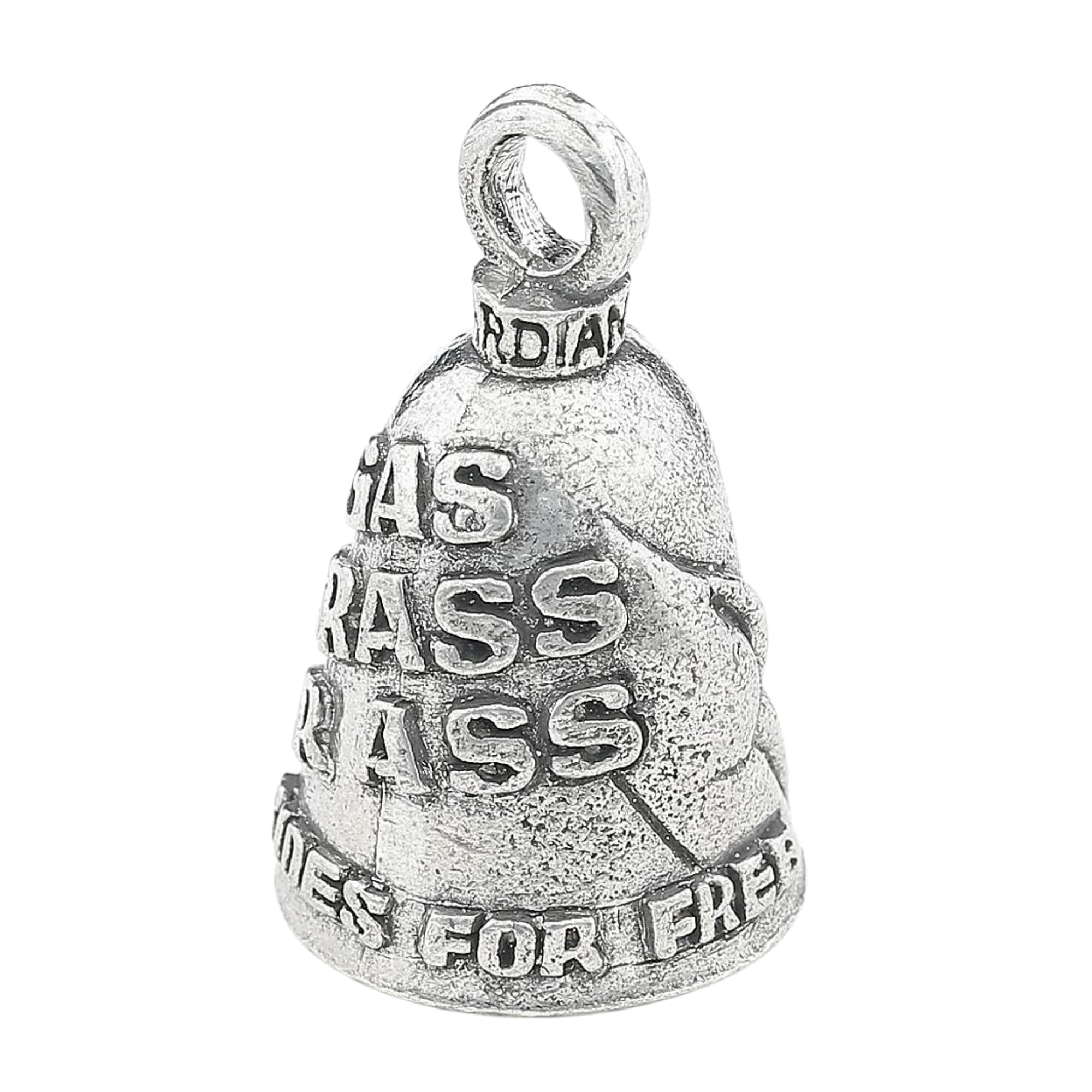 Guardian Bell Nobody Ride For Free Good Luck Bell W/Keyring & Black Velvet Gift Bag | Motorcycle Bell | Lead-Free Pewter | Good