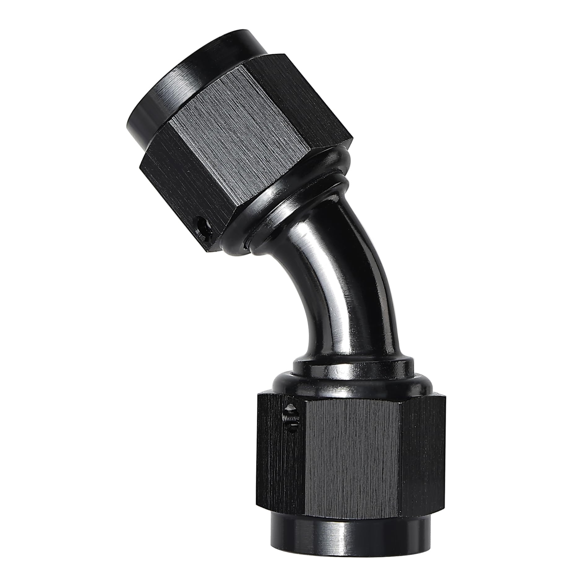 Evil Energy 10An Female To 10An Female 45 Degree Swivel Coupler Union Fitting Adapter Aluminum Black