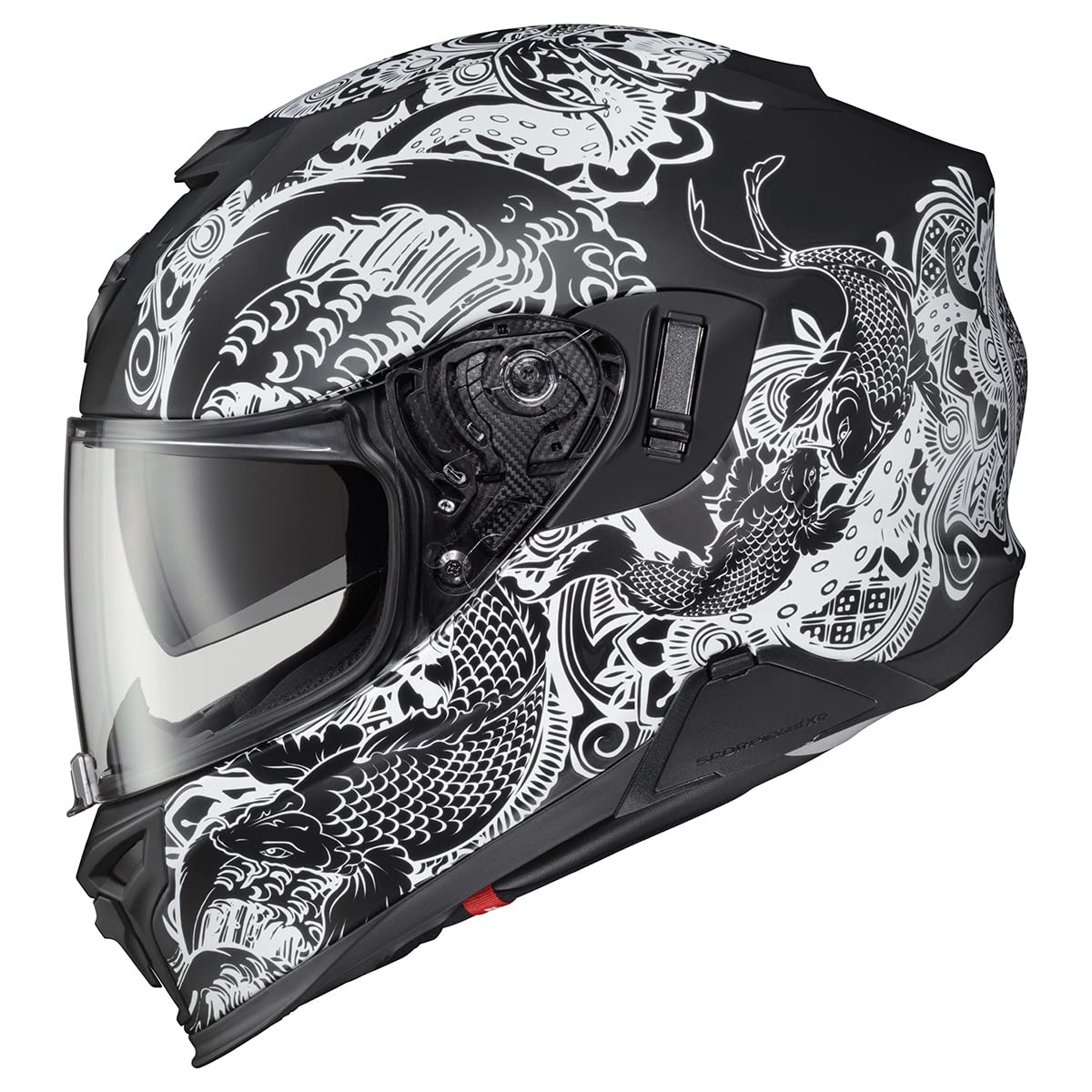 Scorpionexo T520 Full Face Dual Sport Motorcycle Helmet With Bluetooth Ready Speaker Pockets Dot Ece Nama-Sushi (Black/White - 2