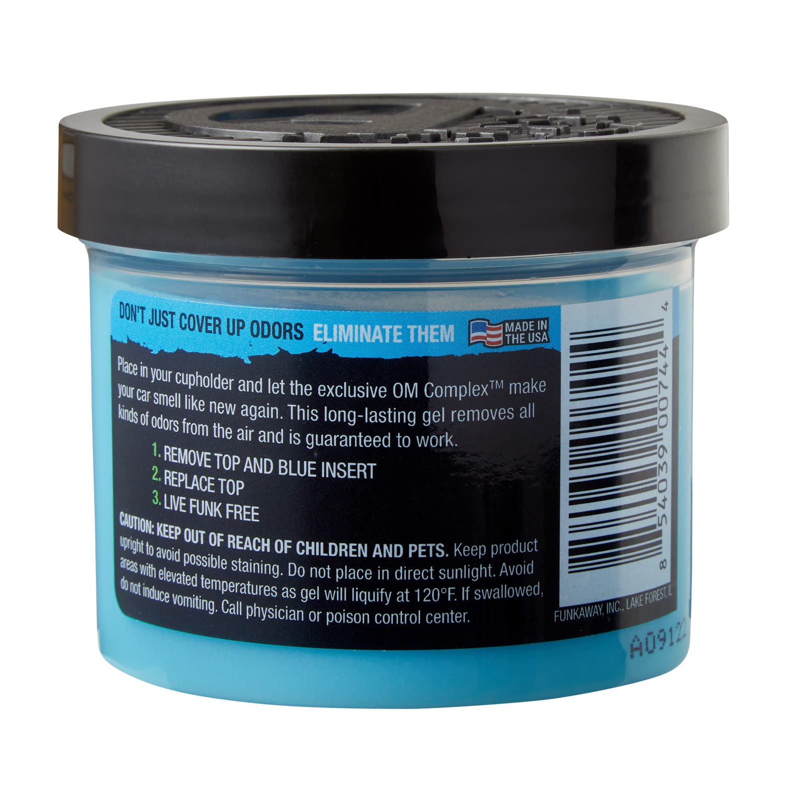 Funkaway Supercharged Gel For Cars, 4.5 Oz, Extreme Odor Eliminator Soaks Up And Removes Smells In Cars, Suvs, Trucks And Rvs For Long-Lasting Results