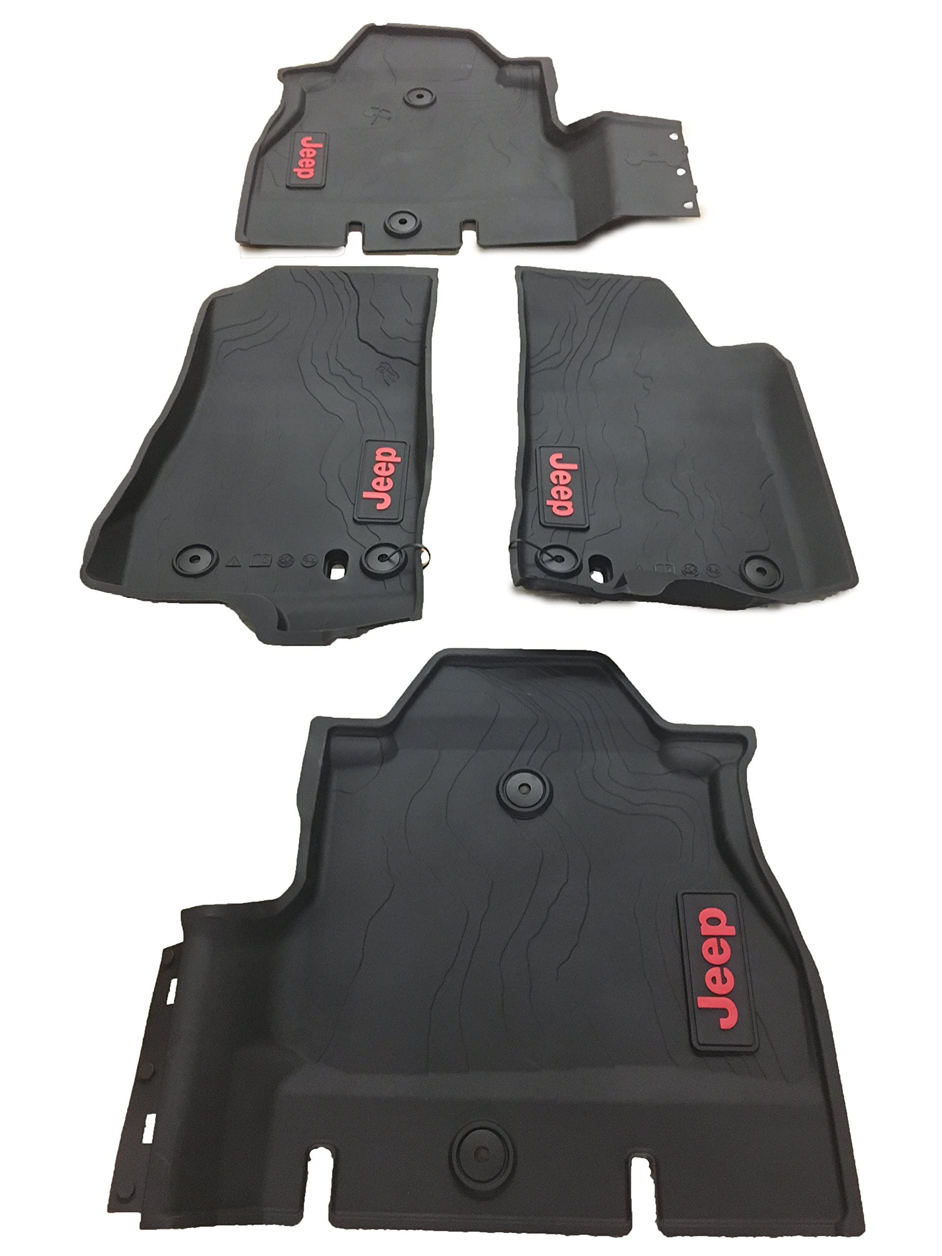 Mopar MAT KIT FLOOR 82215203AC - Complete Rubber Floor Mats in Black