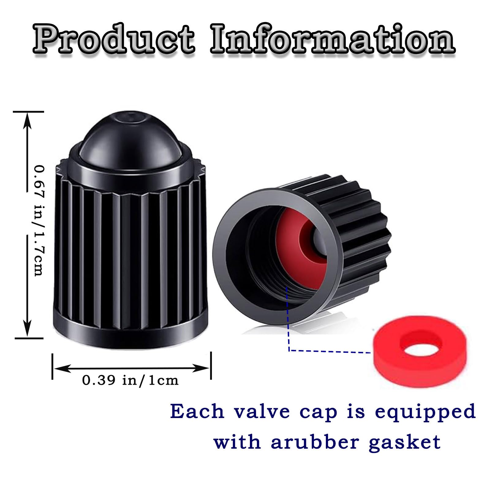 500 Pcs Tire Valve Stem Caps Black Plastic Valve Caps Valve Tire Covers Tyre Valve Dust Caps For Cars, Suvs, Bike, Bicycle, Truc