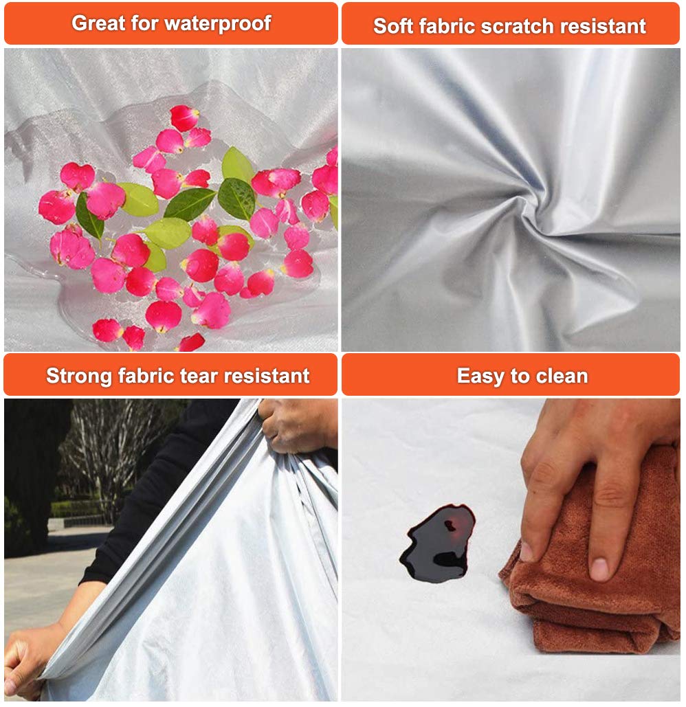 Kayme Car Covers for Automobiles Waterproof All Weather Sun Uv Rain Protection with Zipper Mirror Pocket Fit Sedan (186 to 193 I