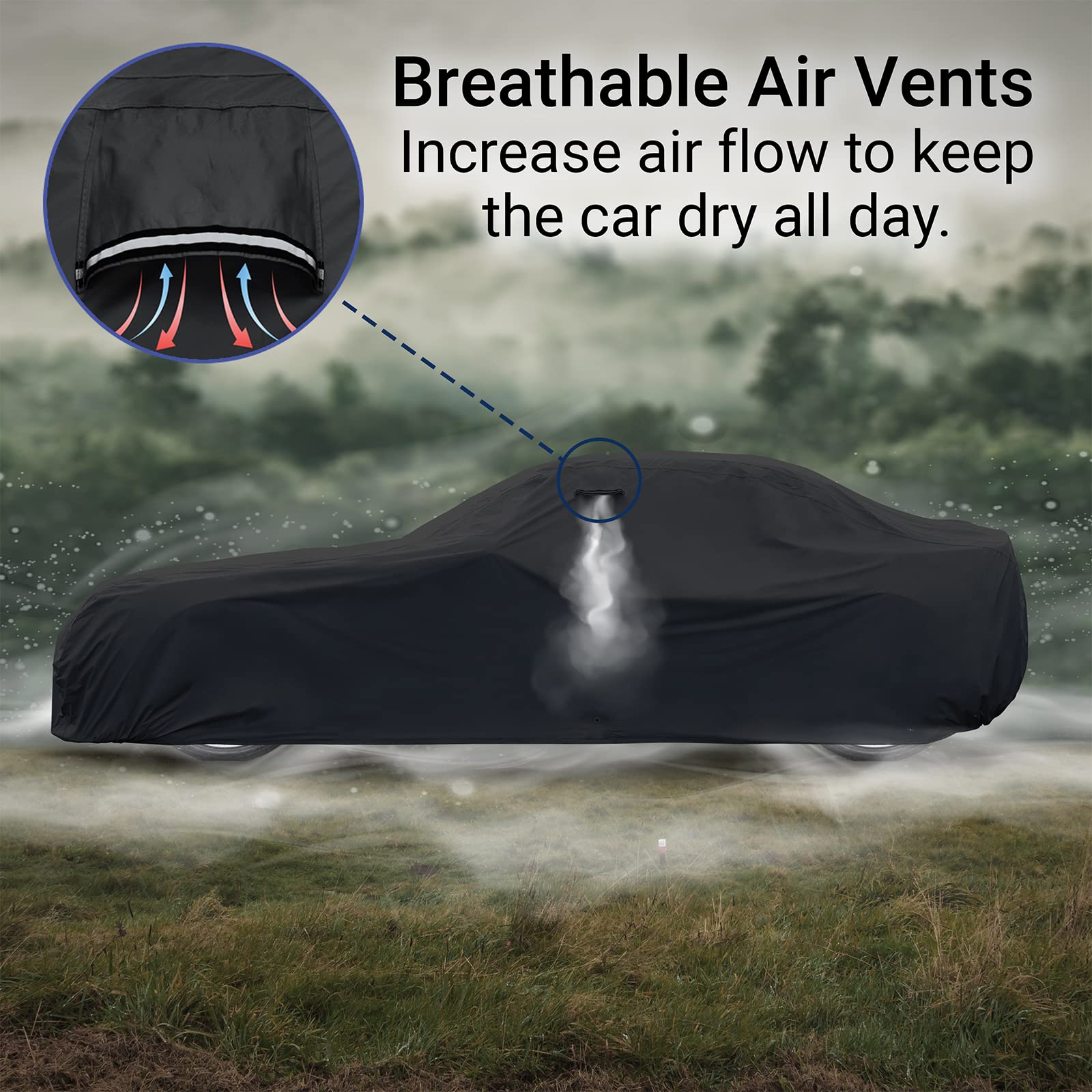 Icarcover Custom Car Cover For 1979-2004 Ford Mustang Waterproof All Weather Rain Snow Uv Sun Protector Full Exterior Indoor Out