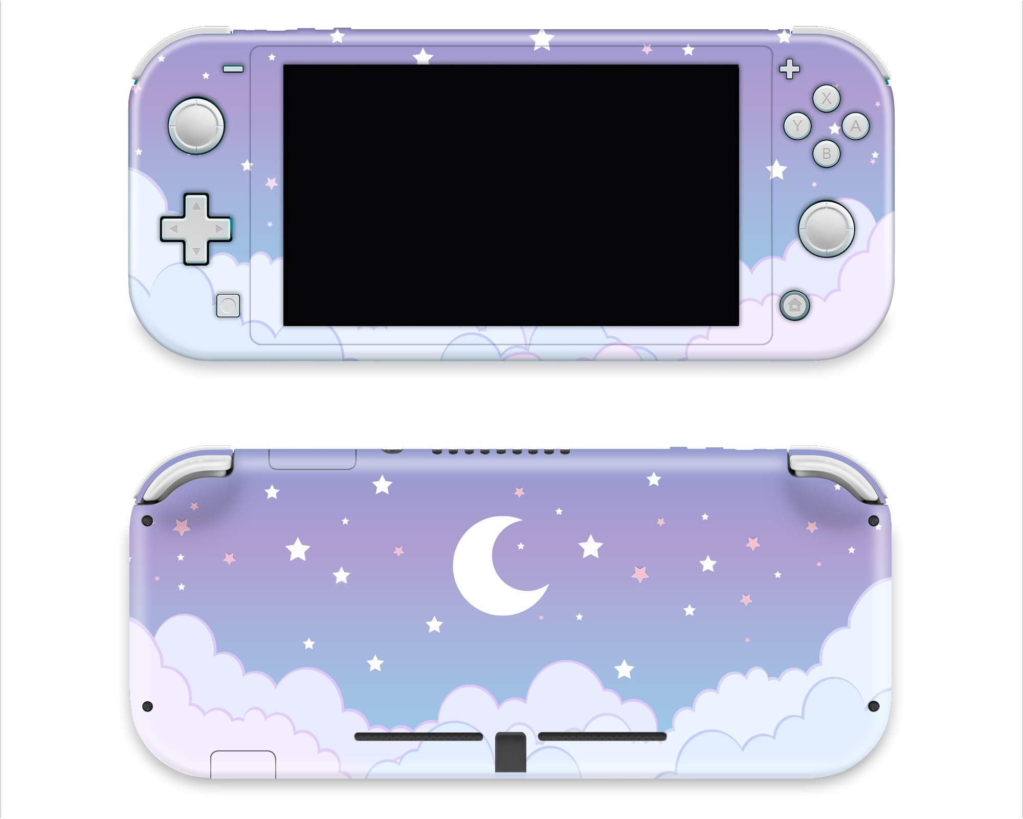 Purple Blue Luna Sky Full Wrap For Switch Lite 3M Premium Vinyl 3M Overlaminate