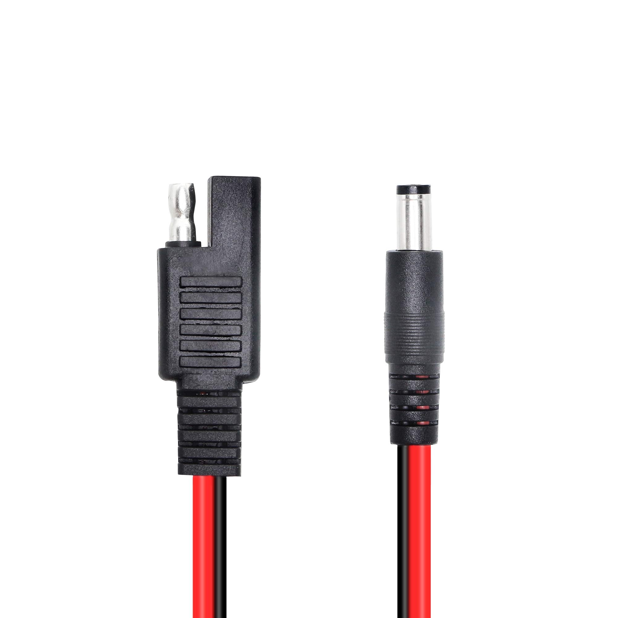 3.2 Feet 18Awg Sae Plug To Dc 5.5X2.1Mm Male Converter Adapter Cable Youcheng For Cars, Motorcycles, Solar Panels