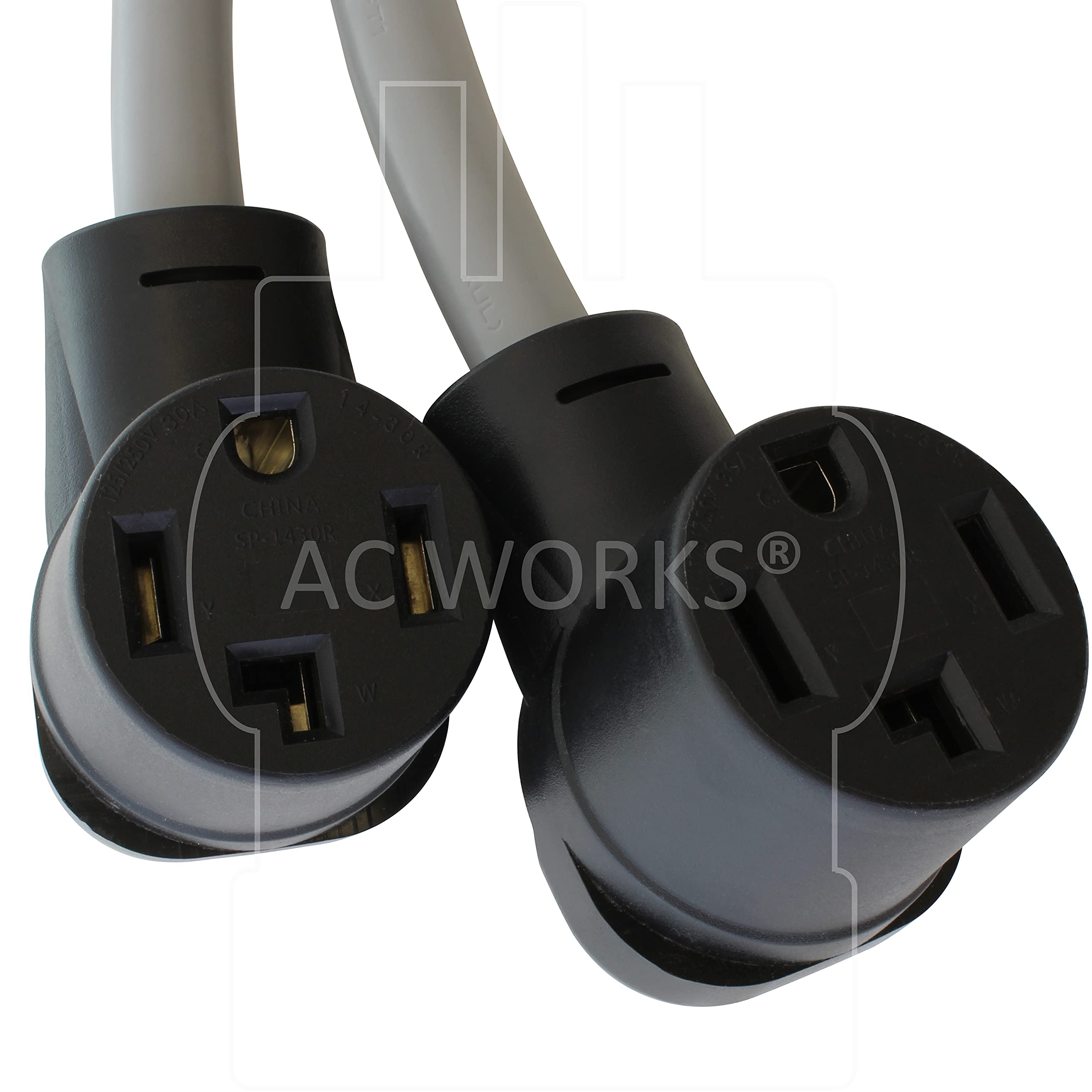 Ac Works Ev Charging Adapter For Tesla Use (Safety Switch Y-Cable-4-Prong Dryer)