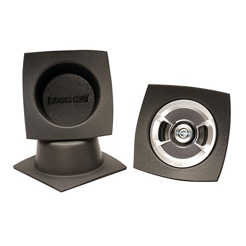 Design Engineering 050330 Boom Mat Speaker Baffles, 6.5" Round (Pack Of 2), Black