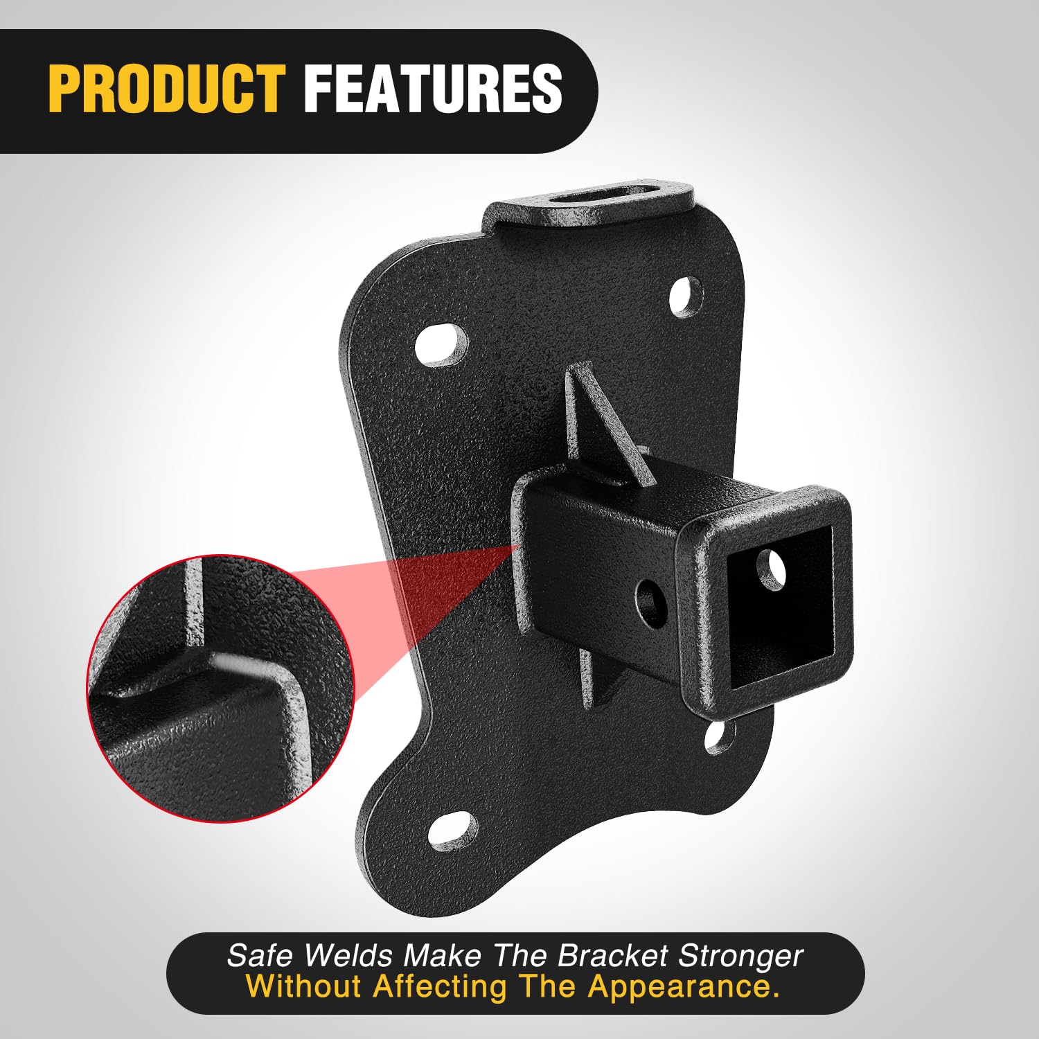 Nilight 2 Inch Rear Bumper Tow Trailer Hitch Receiver Kit Compatible For 2022 2023 2024 Polaris Rzr Pro R|2022 2023 2024 Polaris