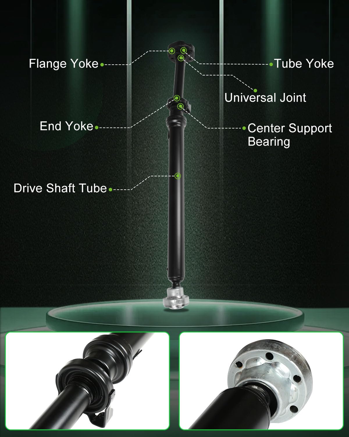 SCITOO Propeller Shaft Assembly for Porsche Cayenne/Volkswagen Touareg 2003-2010, Adjustable, Beaded, 48.3"