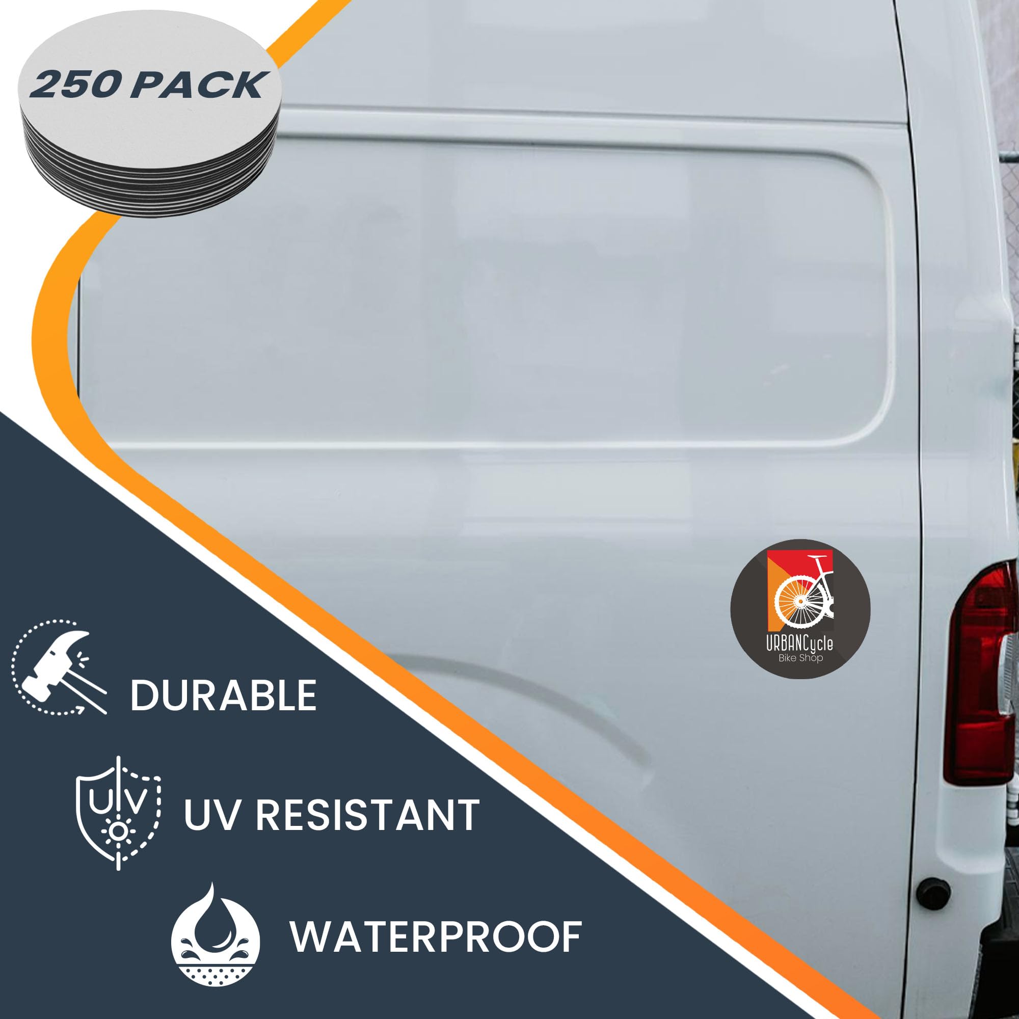 Magnet Me Up Customizable 30 Mil Round Magnet- 5   , 250 Pk Weatherproof Car Magnet For Businesses, Sports Teams, Fundraiser, Pe